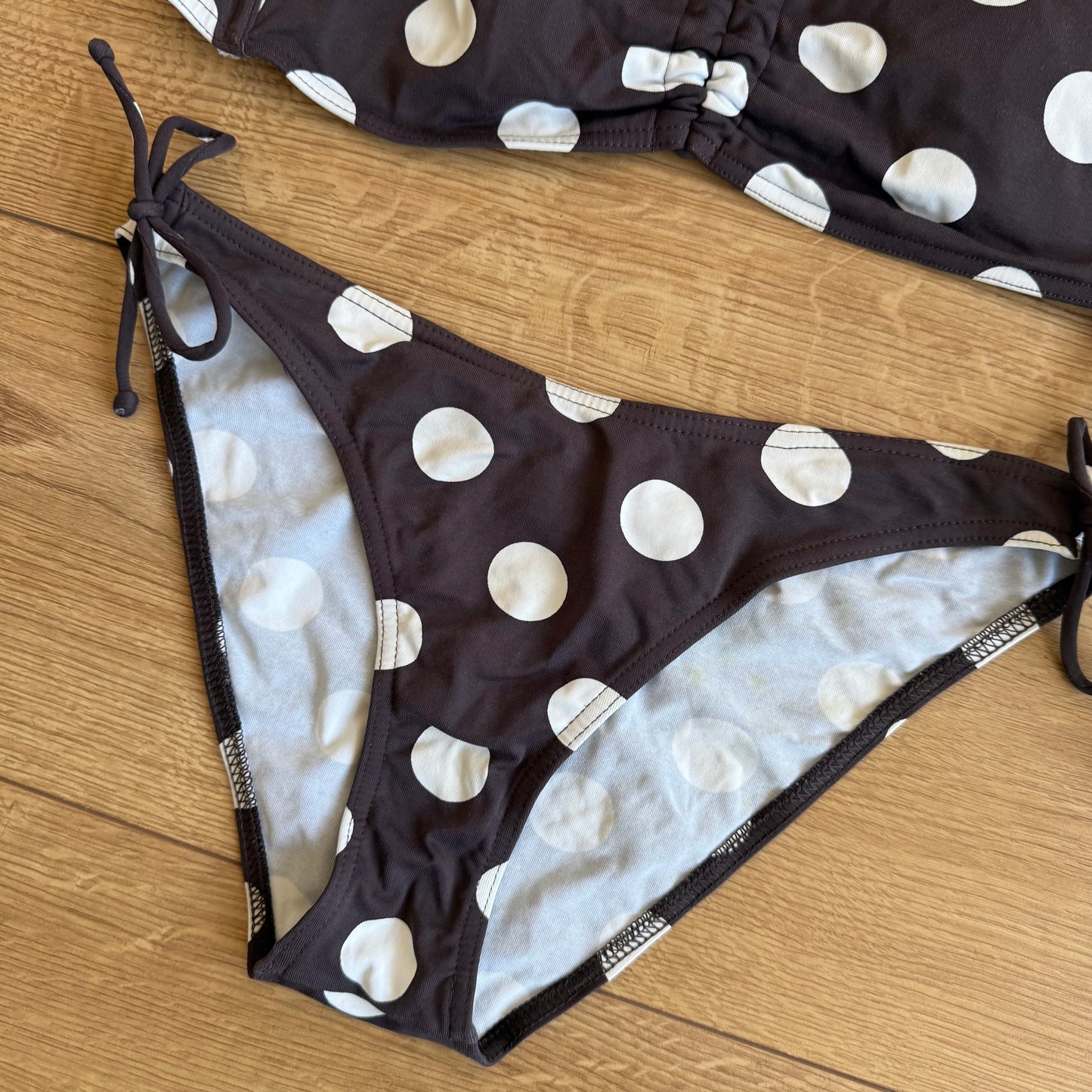 Brown polka dot bikini - Size S