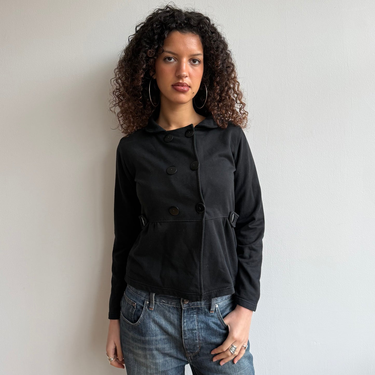 Black peacoat jumper - Size S/M