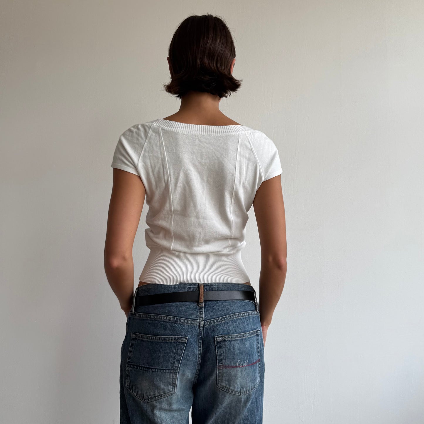 Max Mara white short sleeve knit - Size S