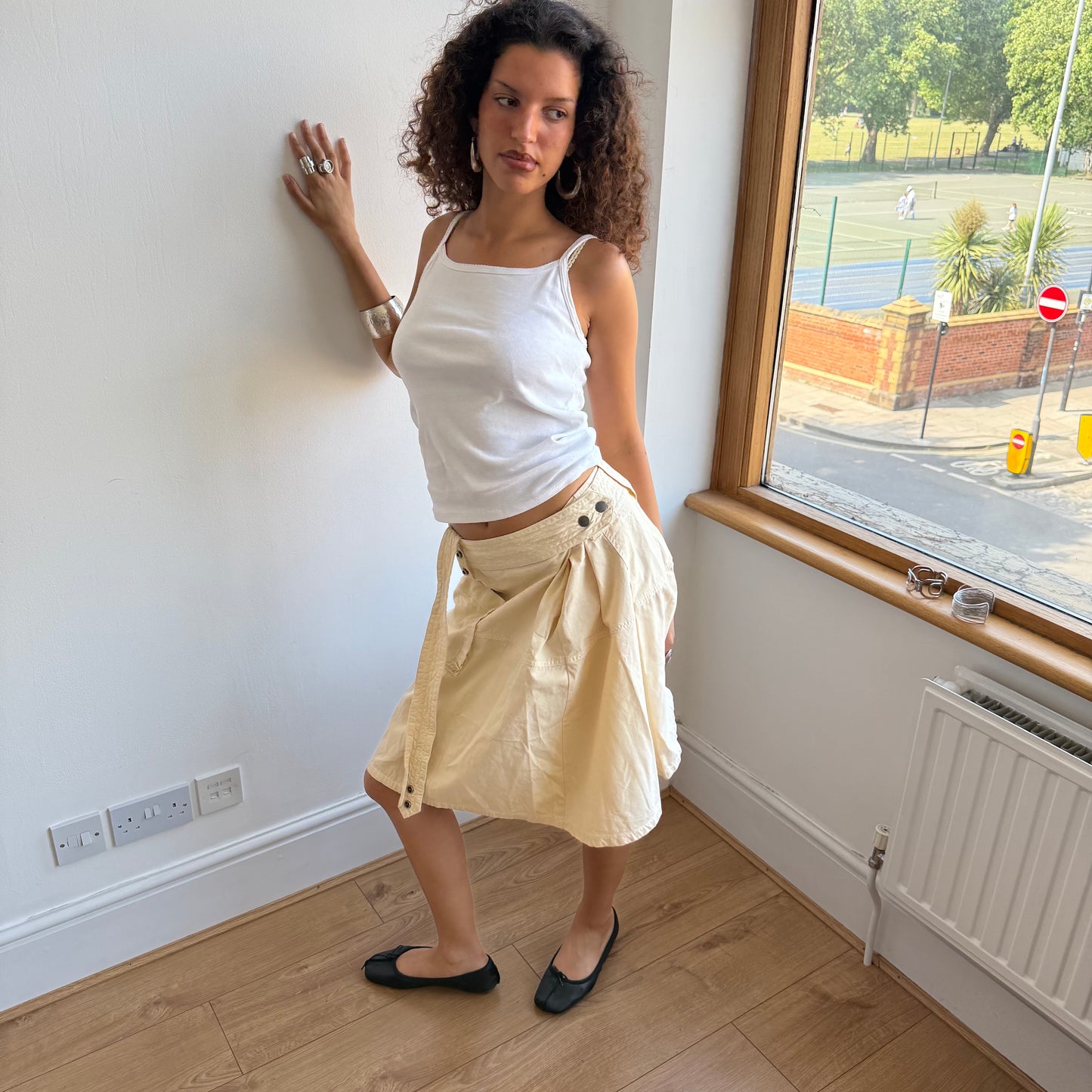 Diesel butter yellow cargo skirt - Size XS + S