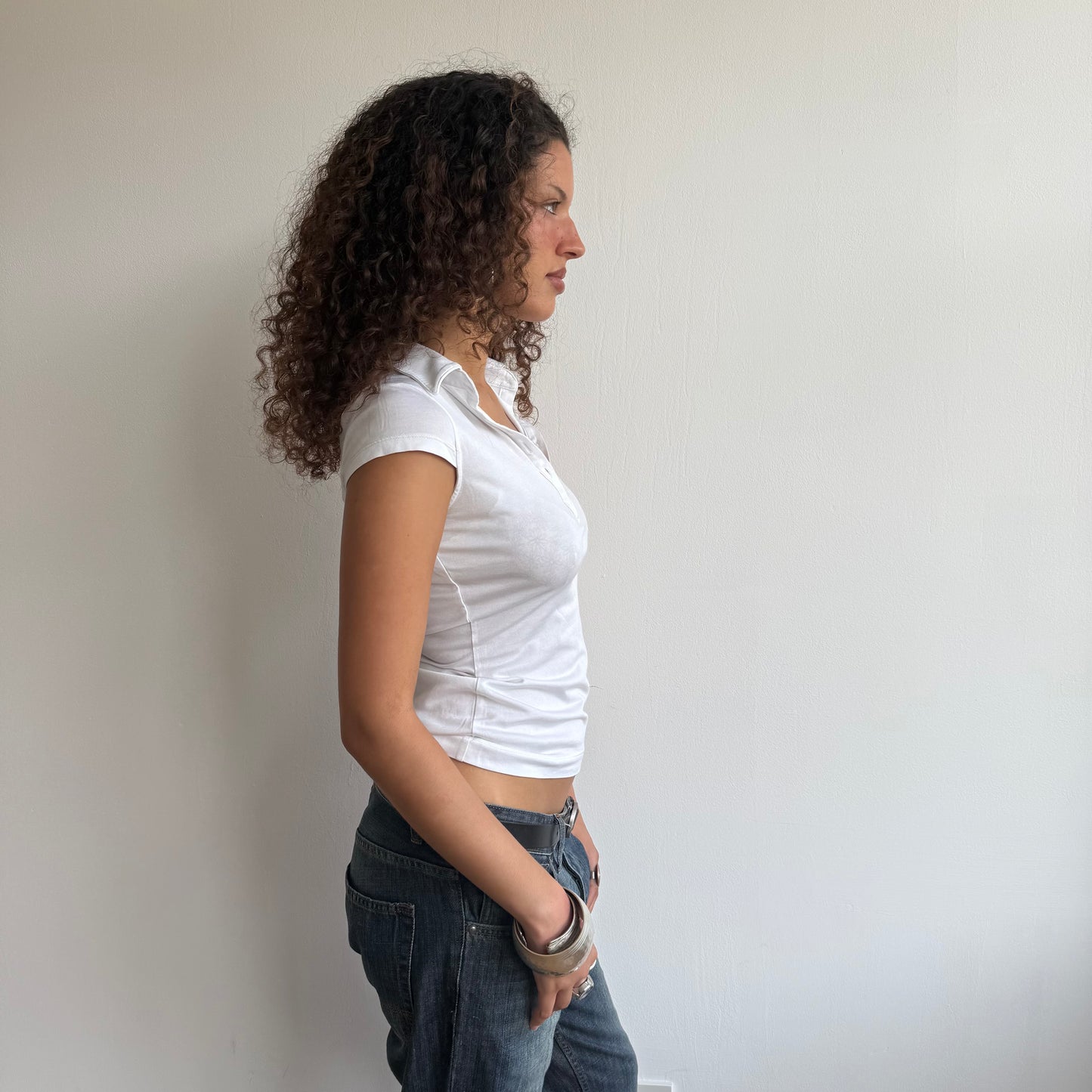 White Miss Sixty polo top - Size S