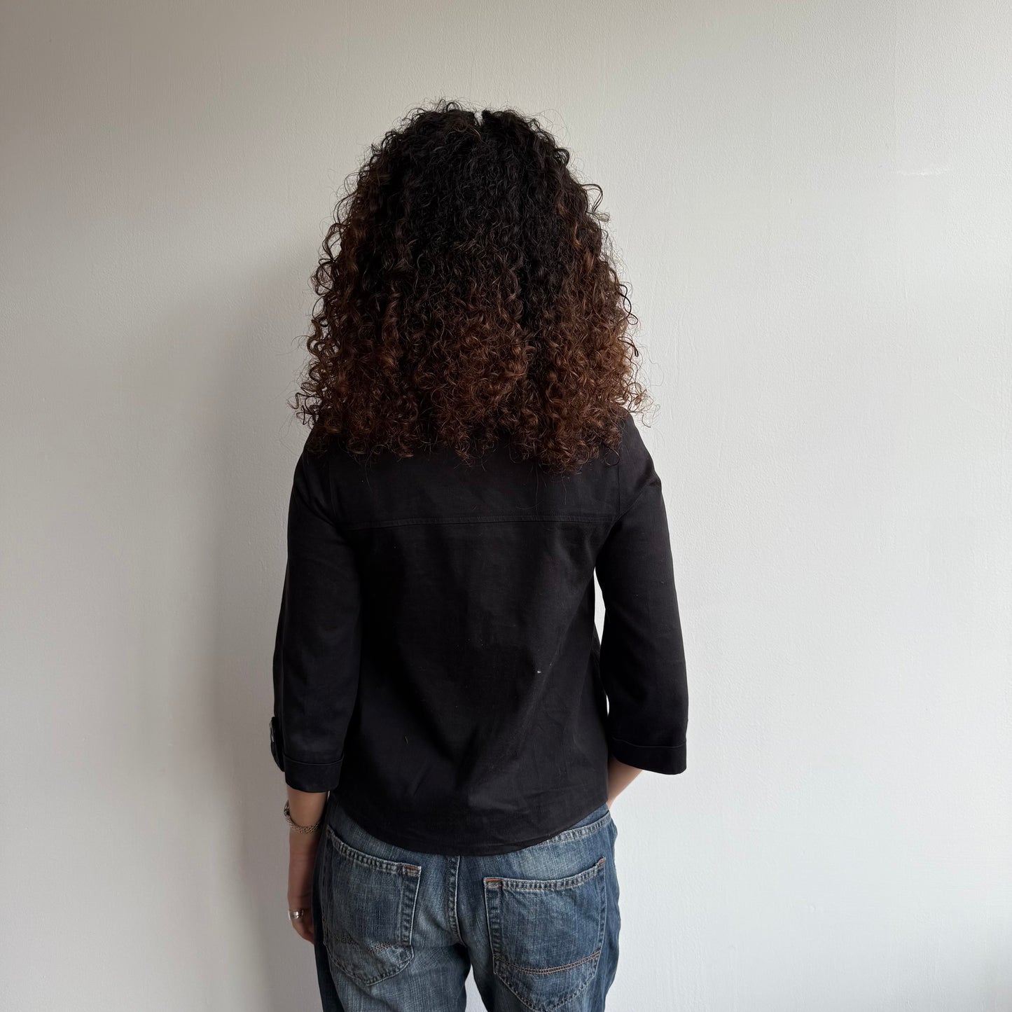 Black 4 button peacoat - Size XS