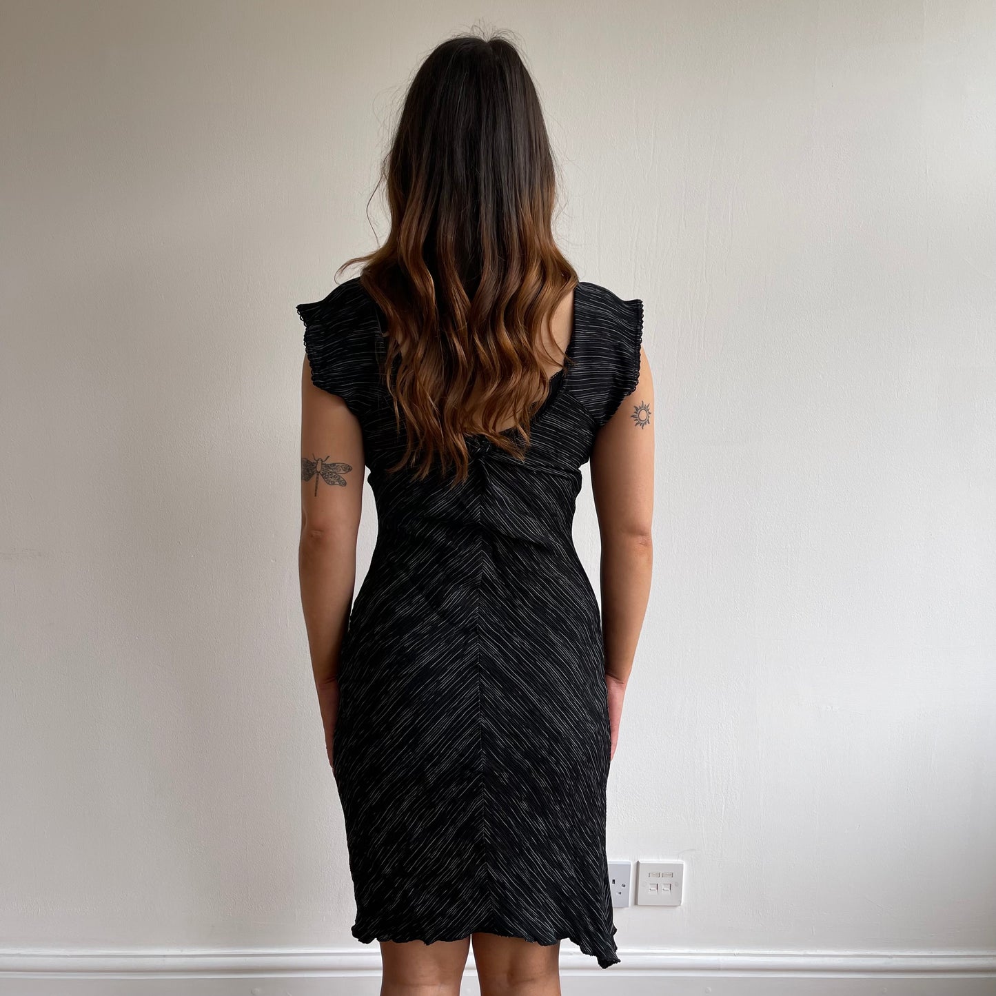 Pinstripe milkmaid dress - Size M
