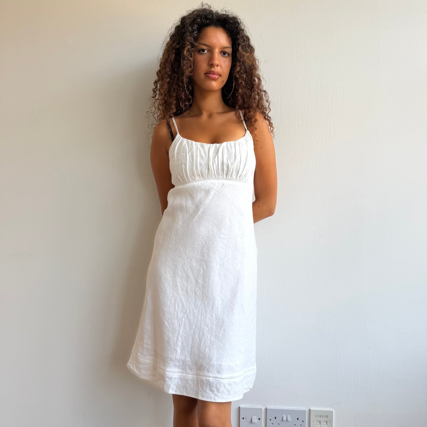 White milkmaid dress - Size S