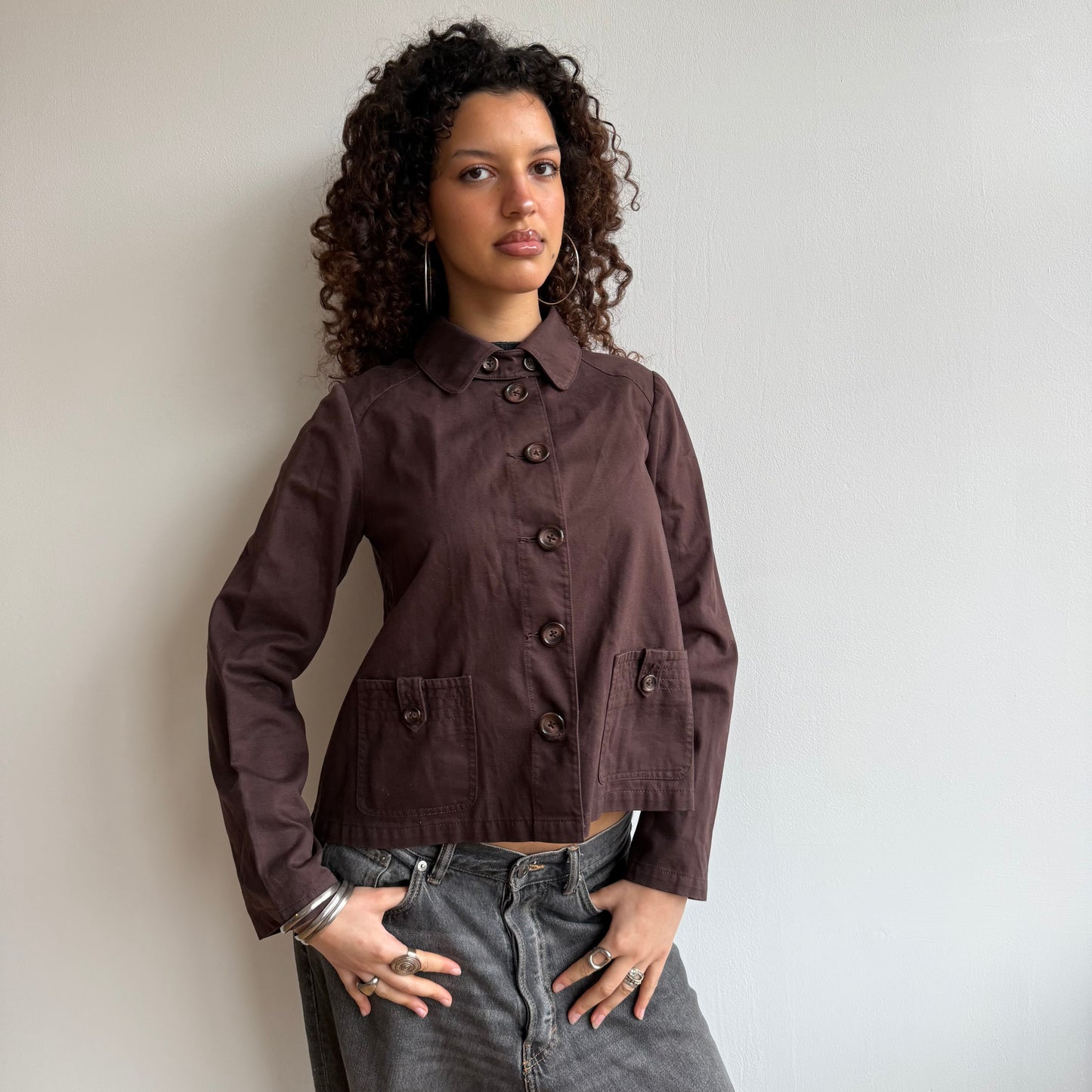 Brown trucker jacket - Size S