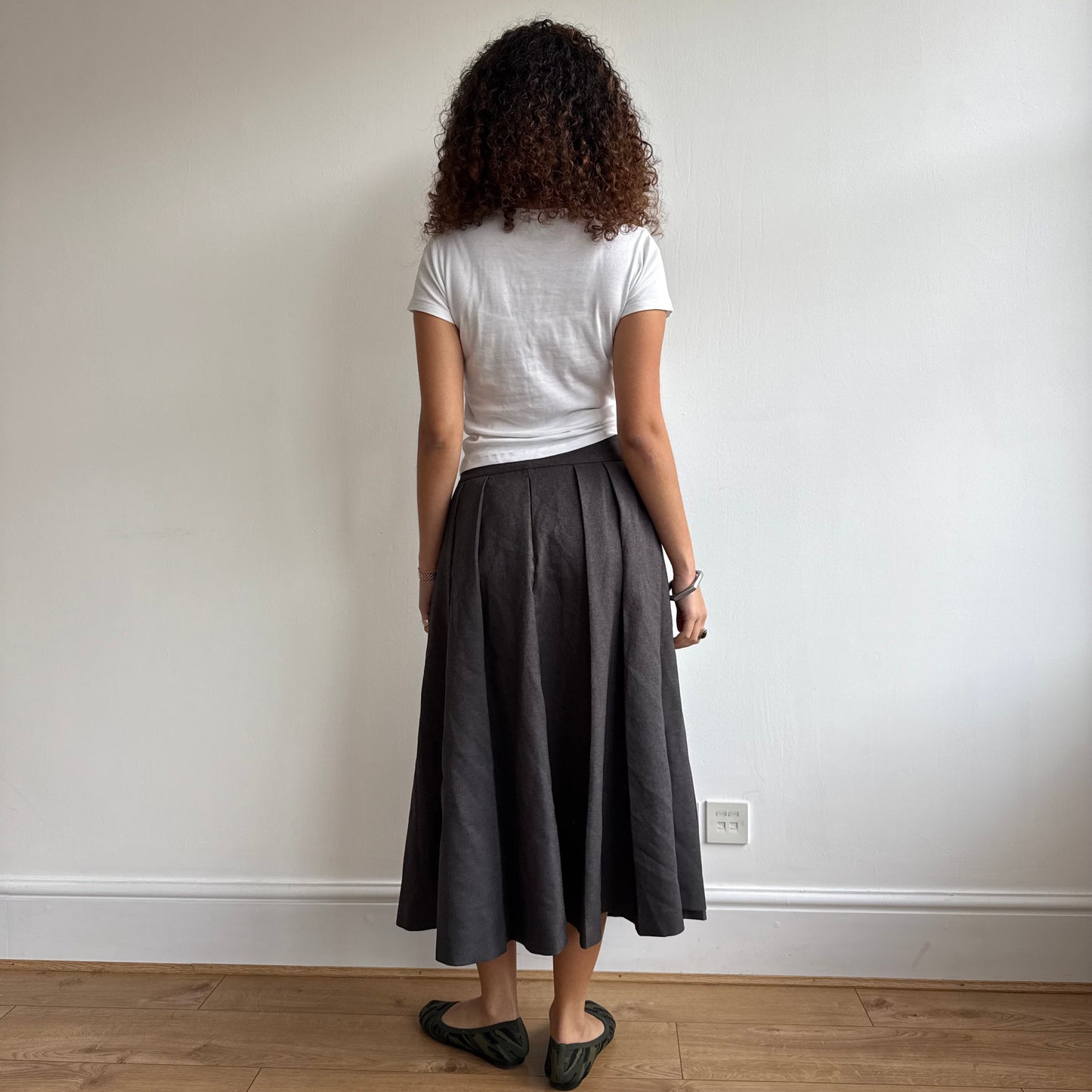 Grey thick wool skirt - Size S