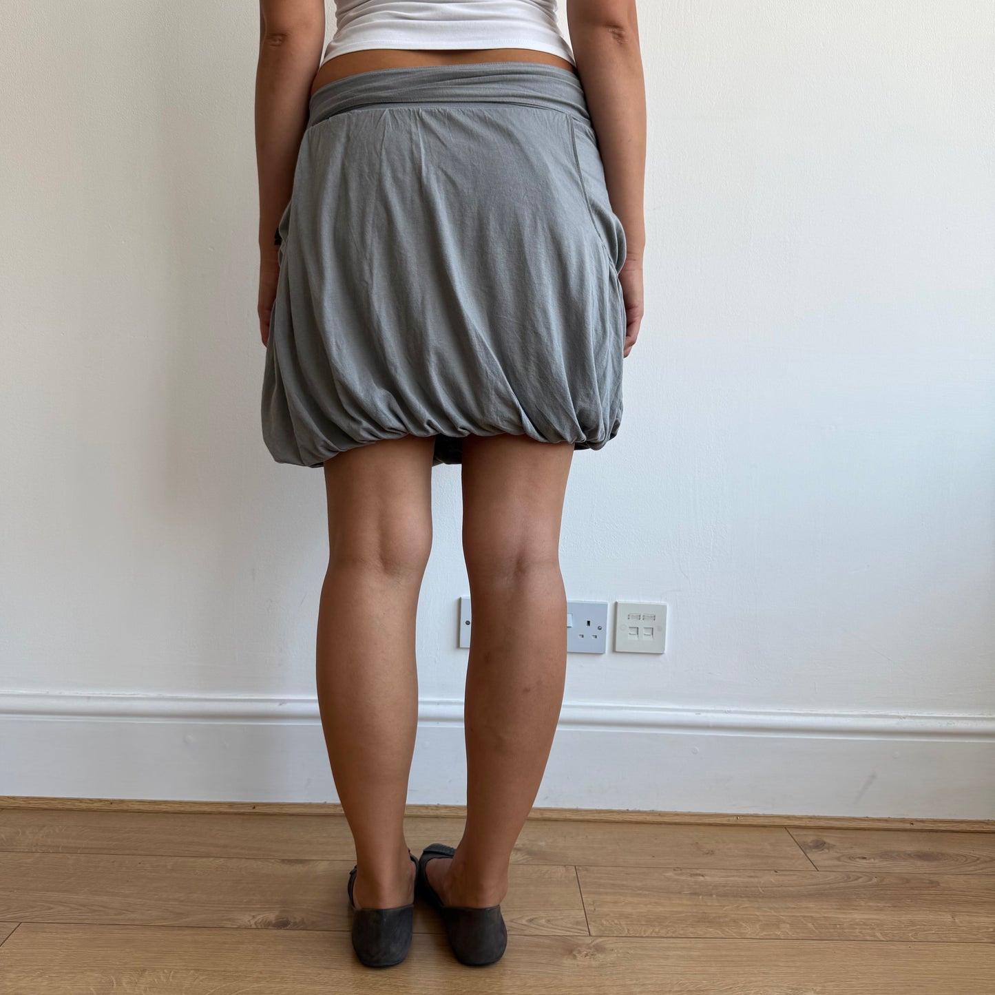 Grey midi bubble skirt - Size S