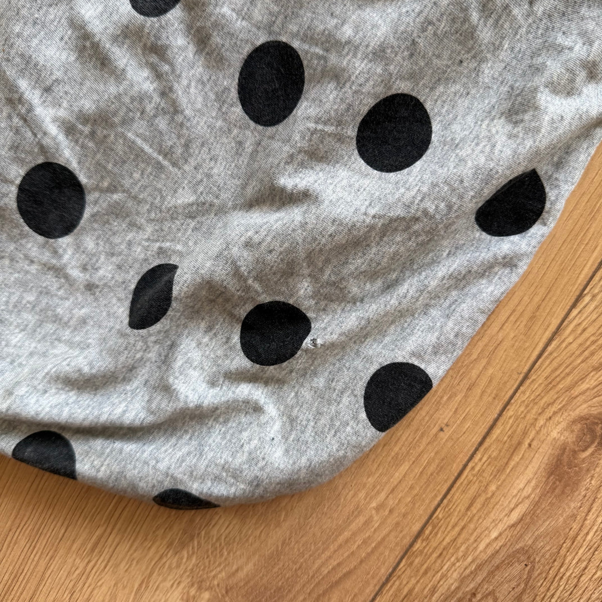 Grey polka dot tote bag - One Size