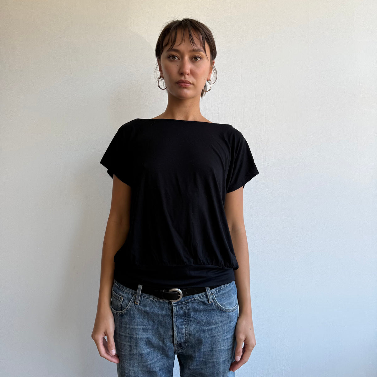 Black slouchy t-shirt - Size M
