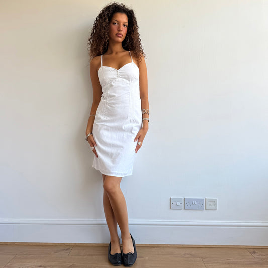 White milkmaid dress - Size S