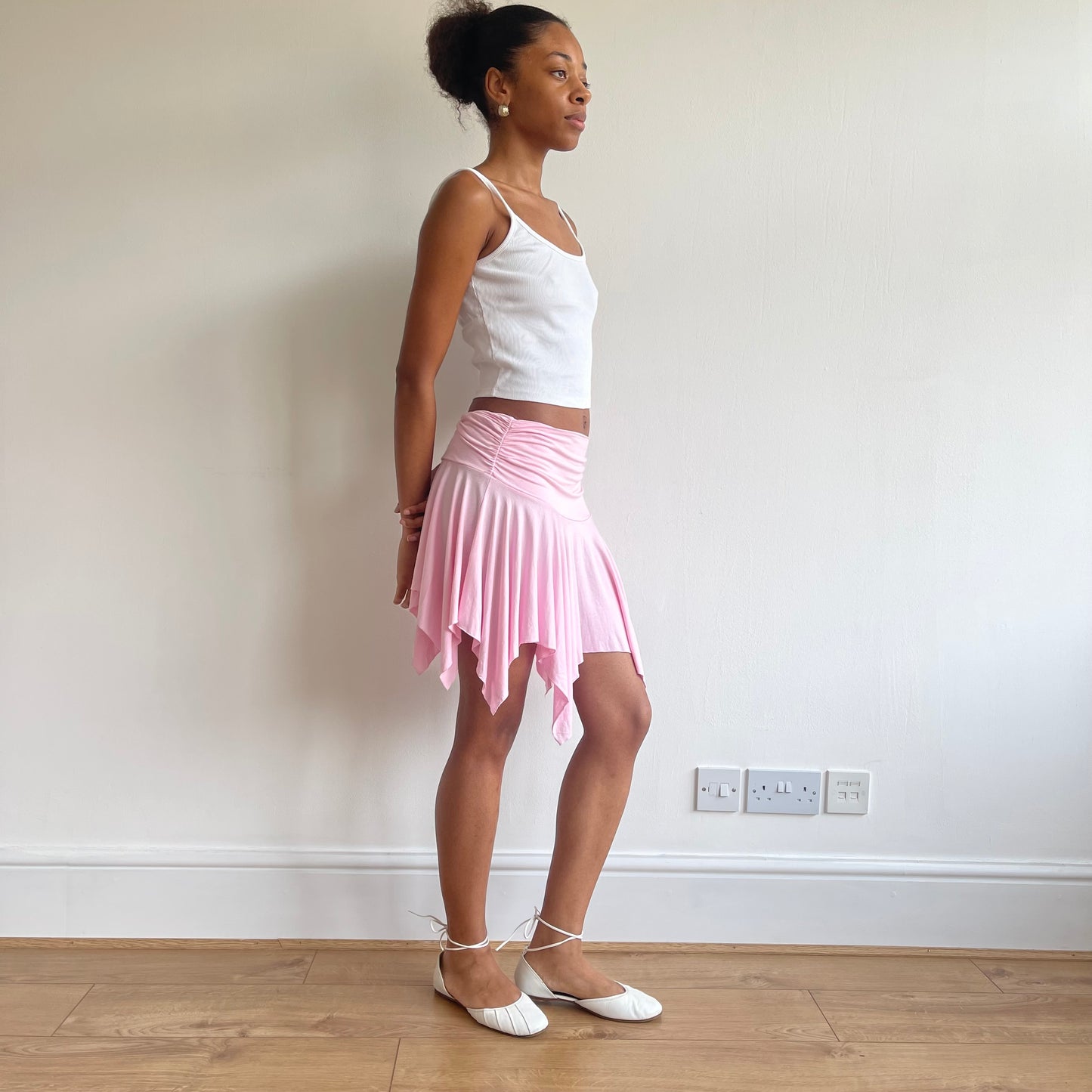Pink asymmetric fairy skirt - Size S