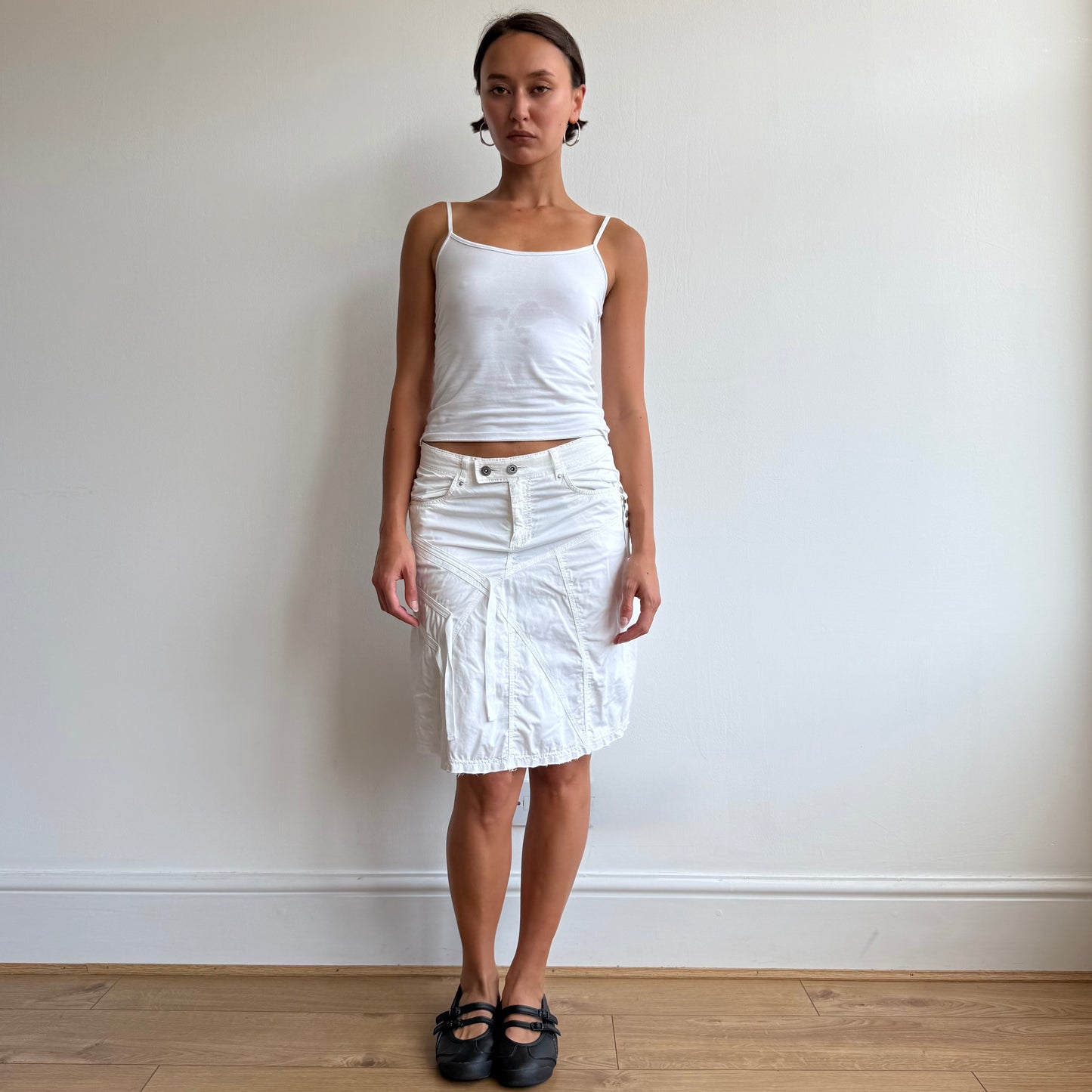 White cargo tassel skirt - Size XS + S