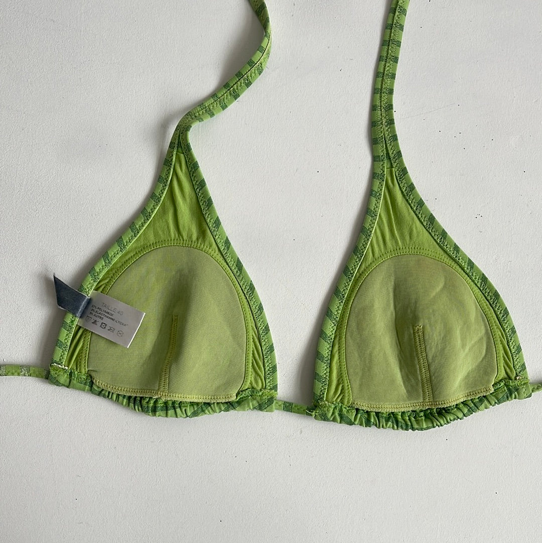 Green stripe bikini - Size M