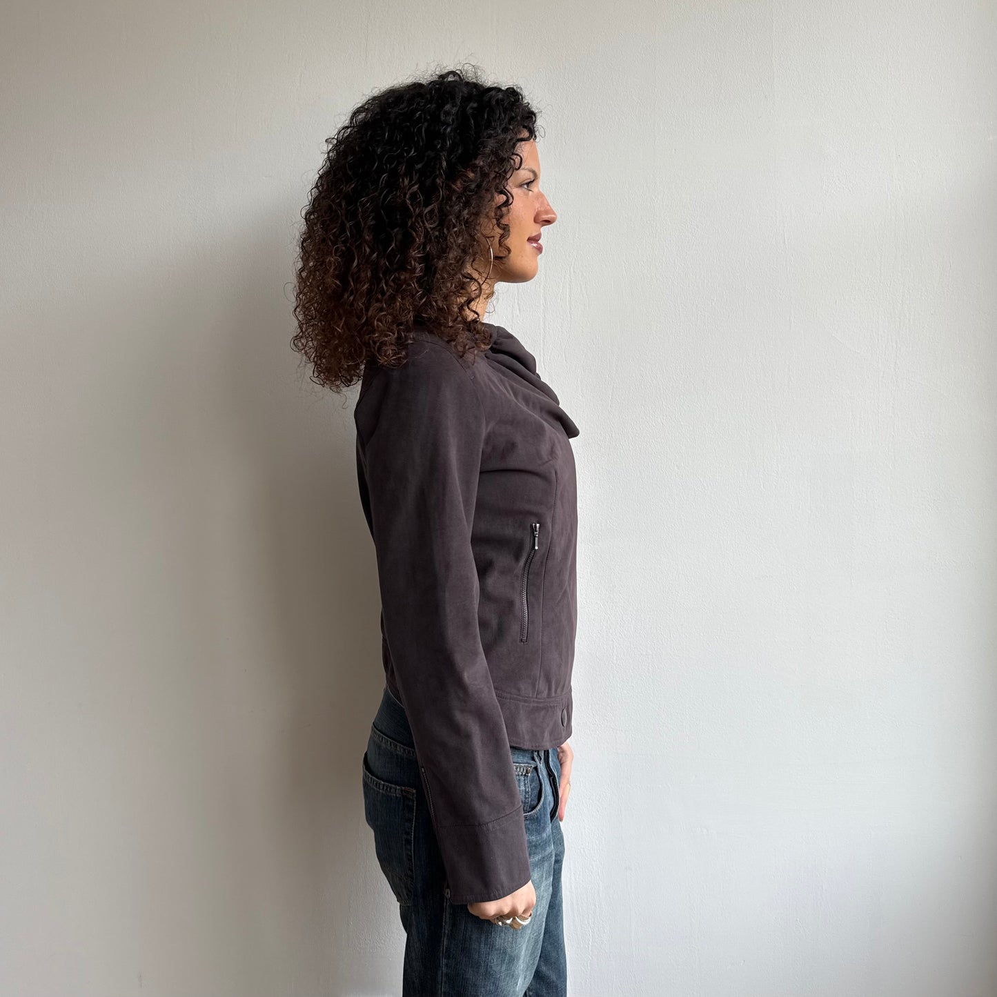 Cop Copine suedette slouchy jacket - Size S/M