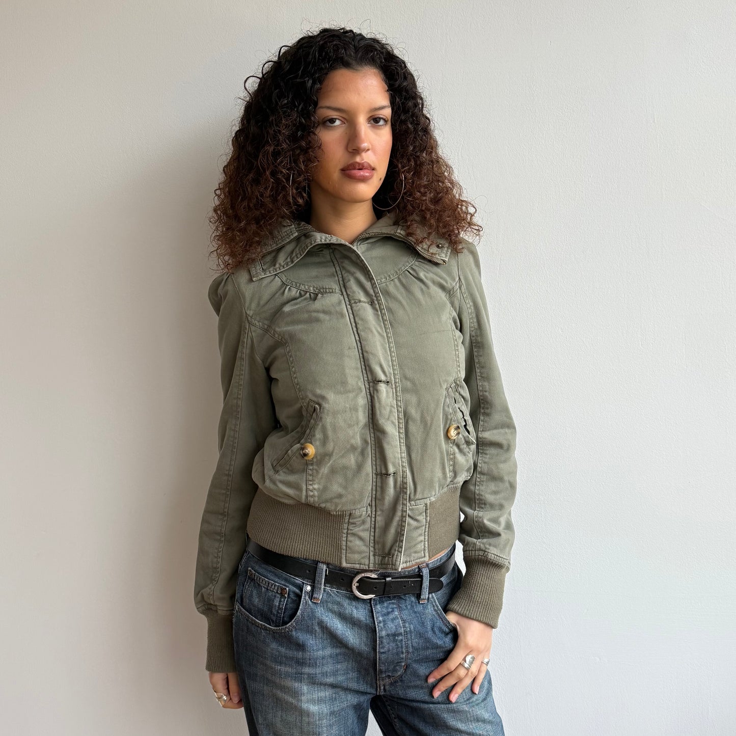 Khaki bomber coat - Size S