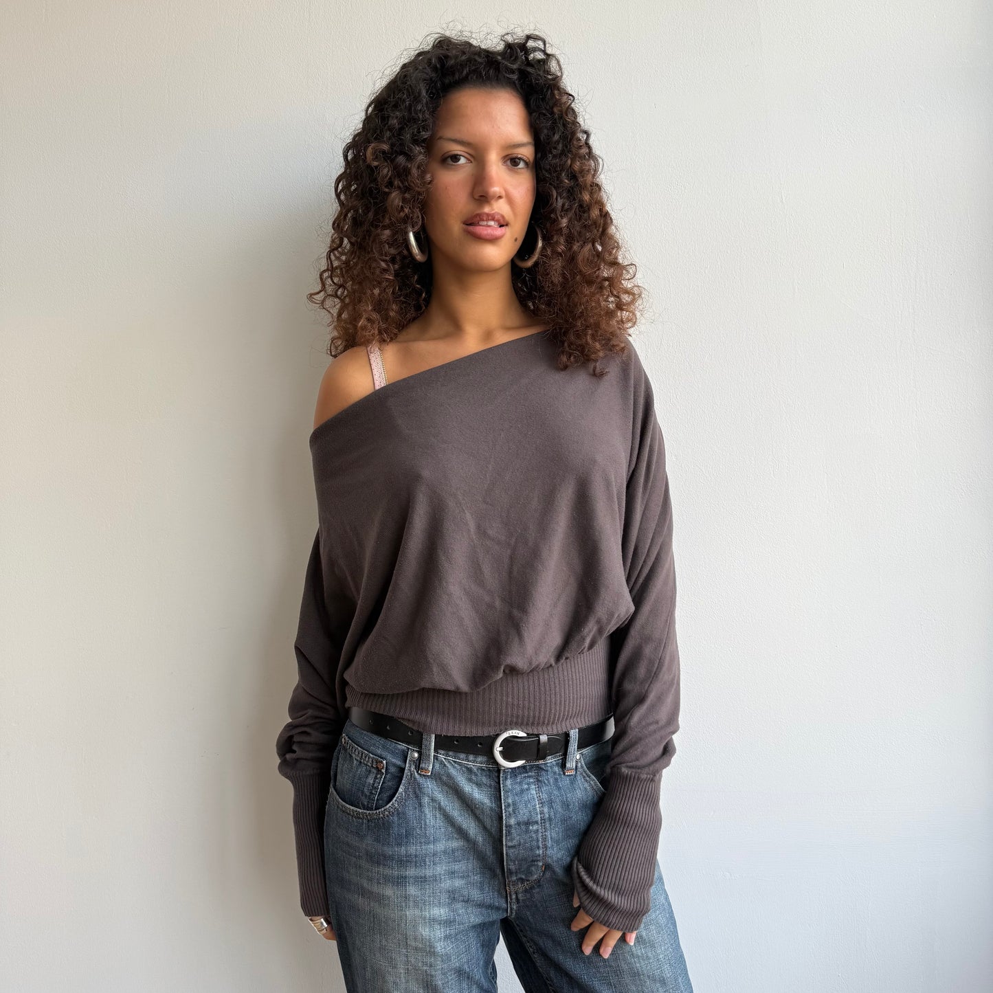 Brown slouchy knit - Size S/M