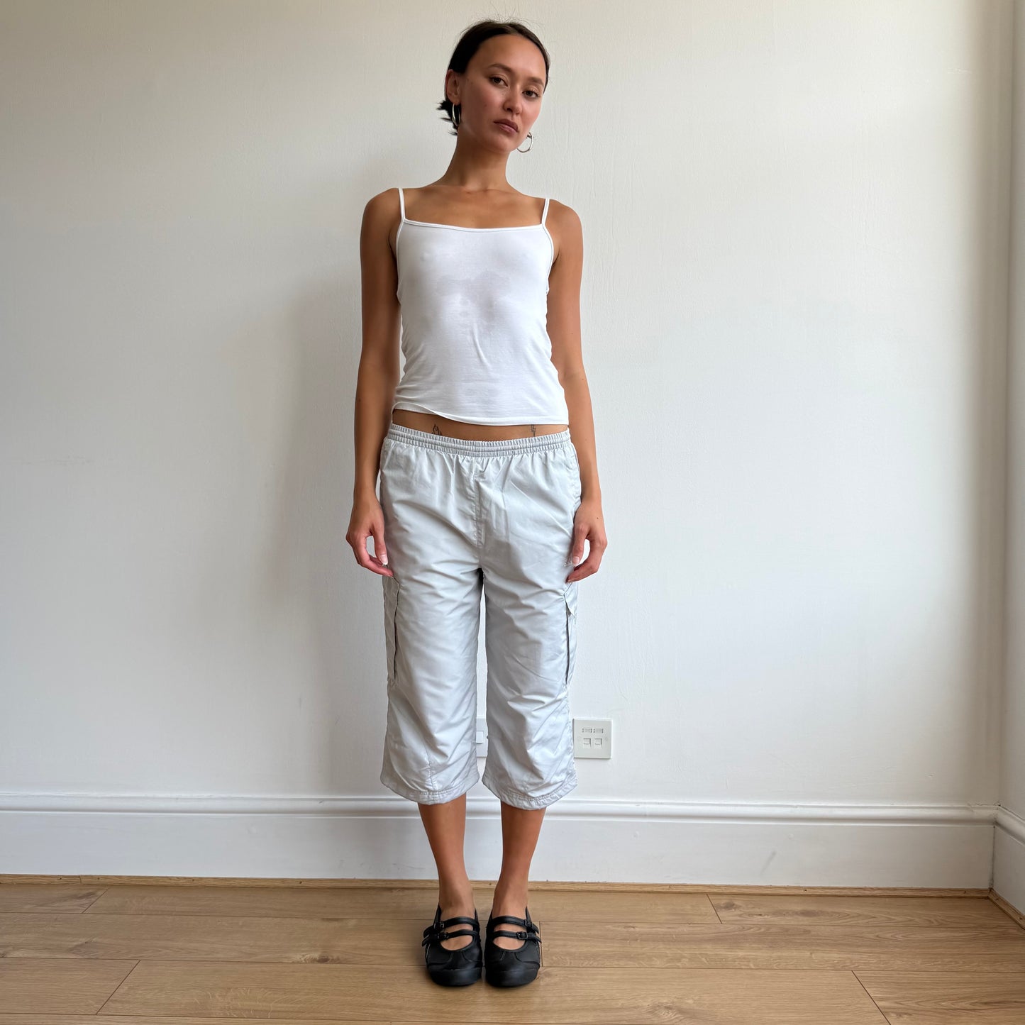 Light grey Adidas capris - Size S