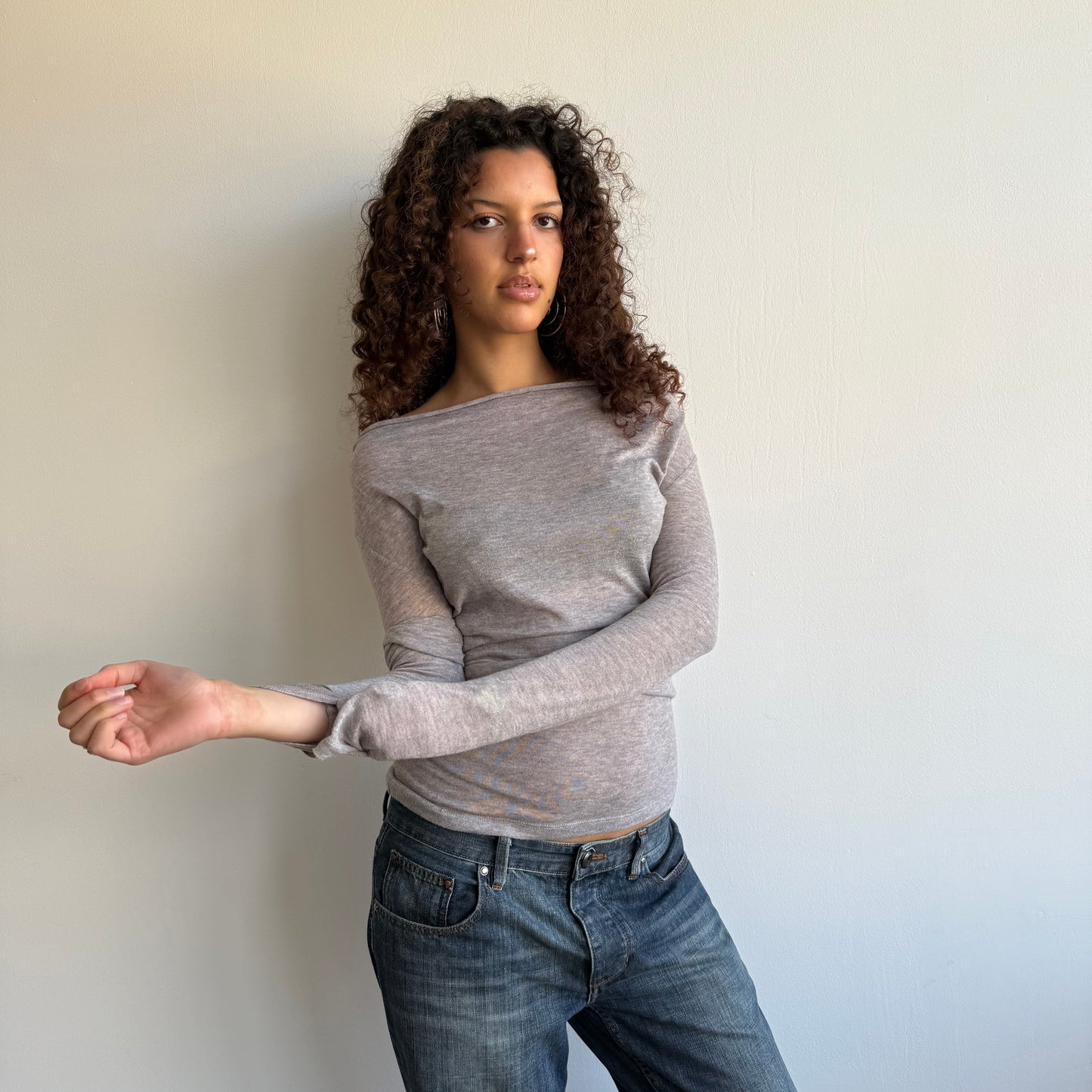 Fine knit cowl neck - Size S