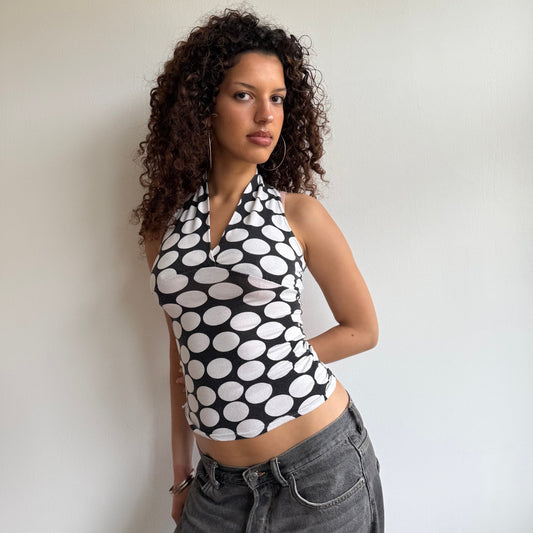 Large polka dot top - Size XS