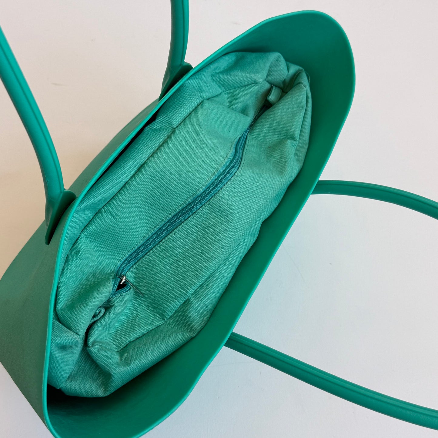 Turquoise jelly bucket bag - One Size