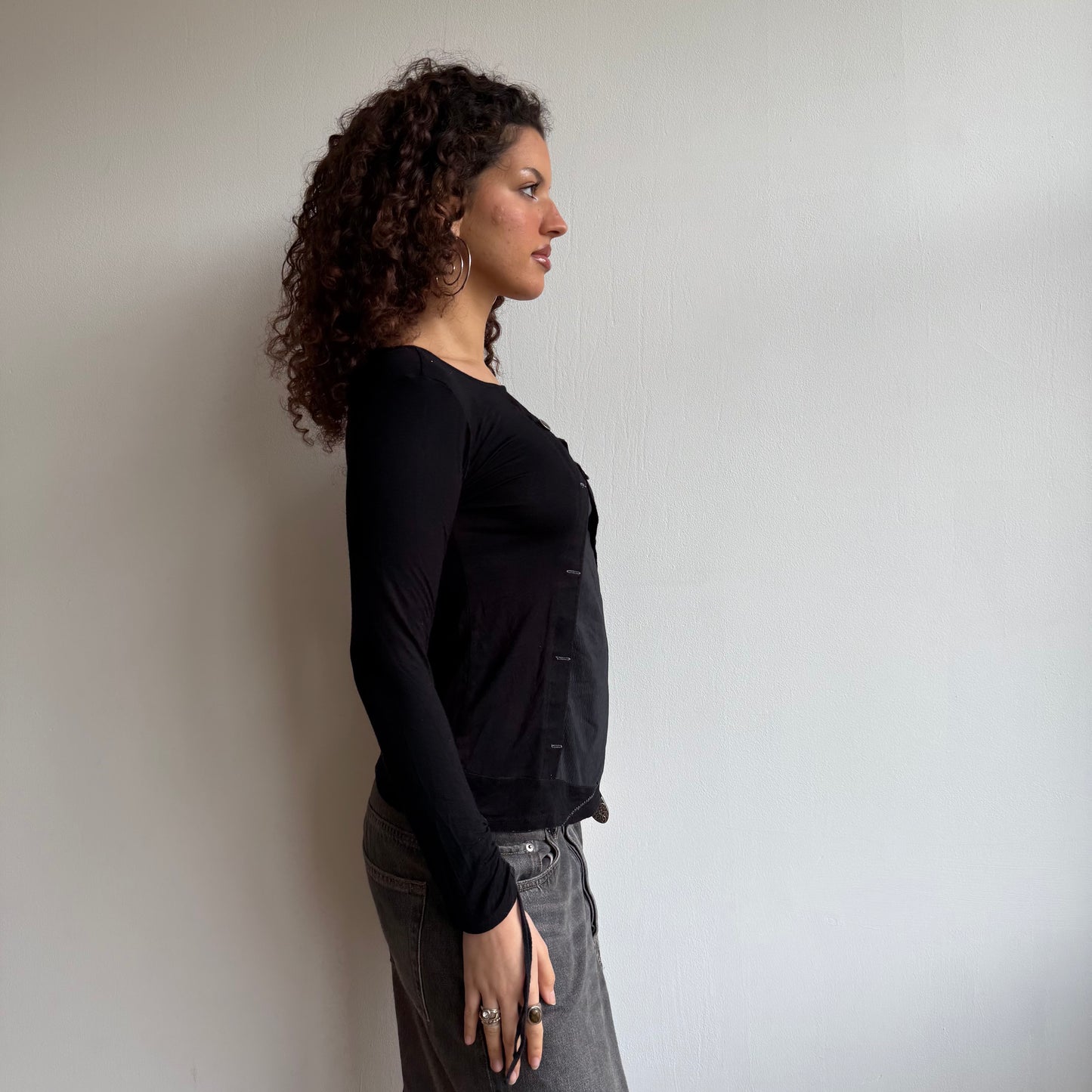 Asymmetric button top - Size S