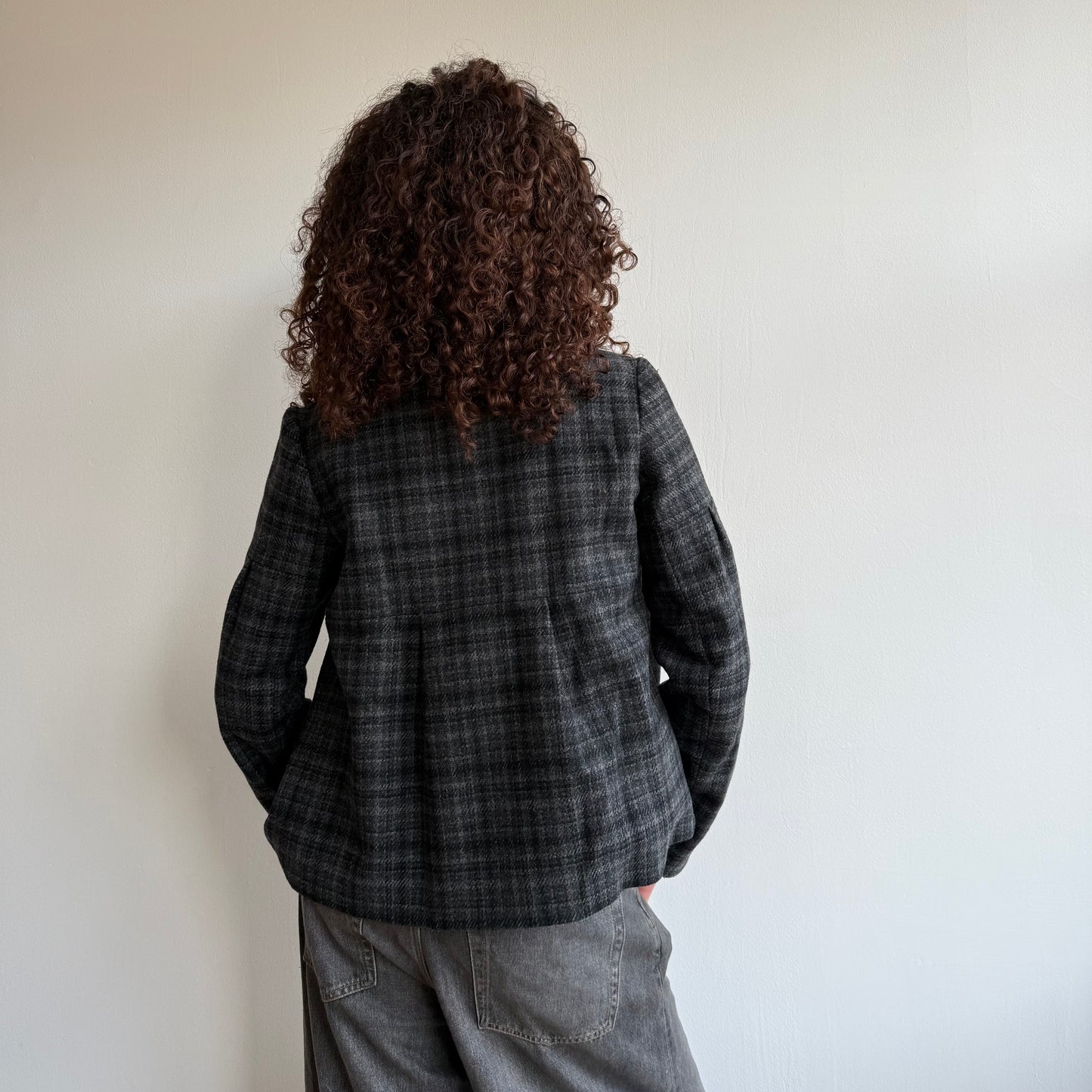 Tartan peacoat - Size S + M