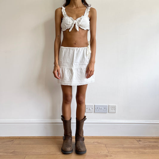 White broderie anglaise bikini - Size XS/S