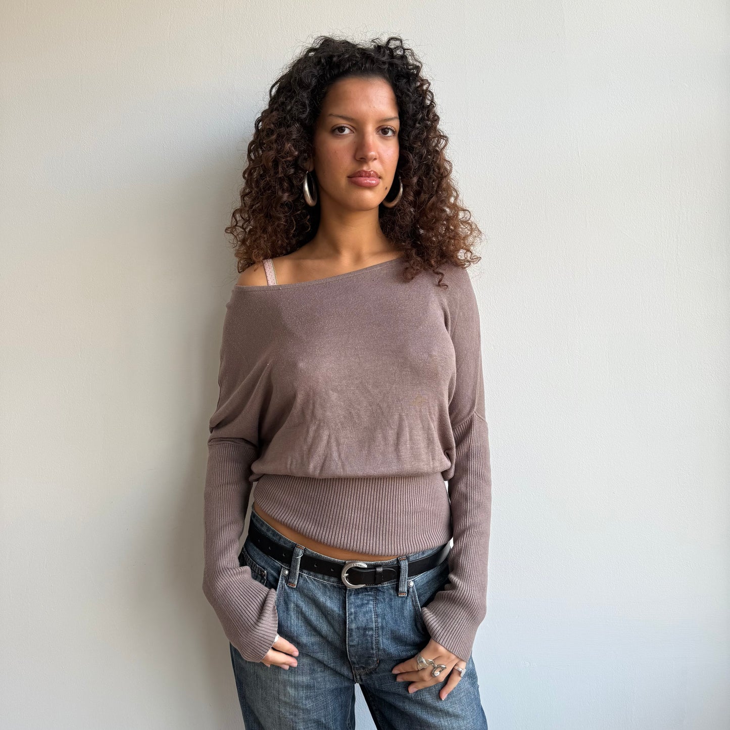 Taupe slouchy knit - Size S