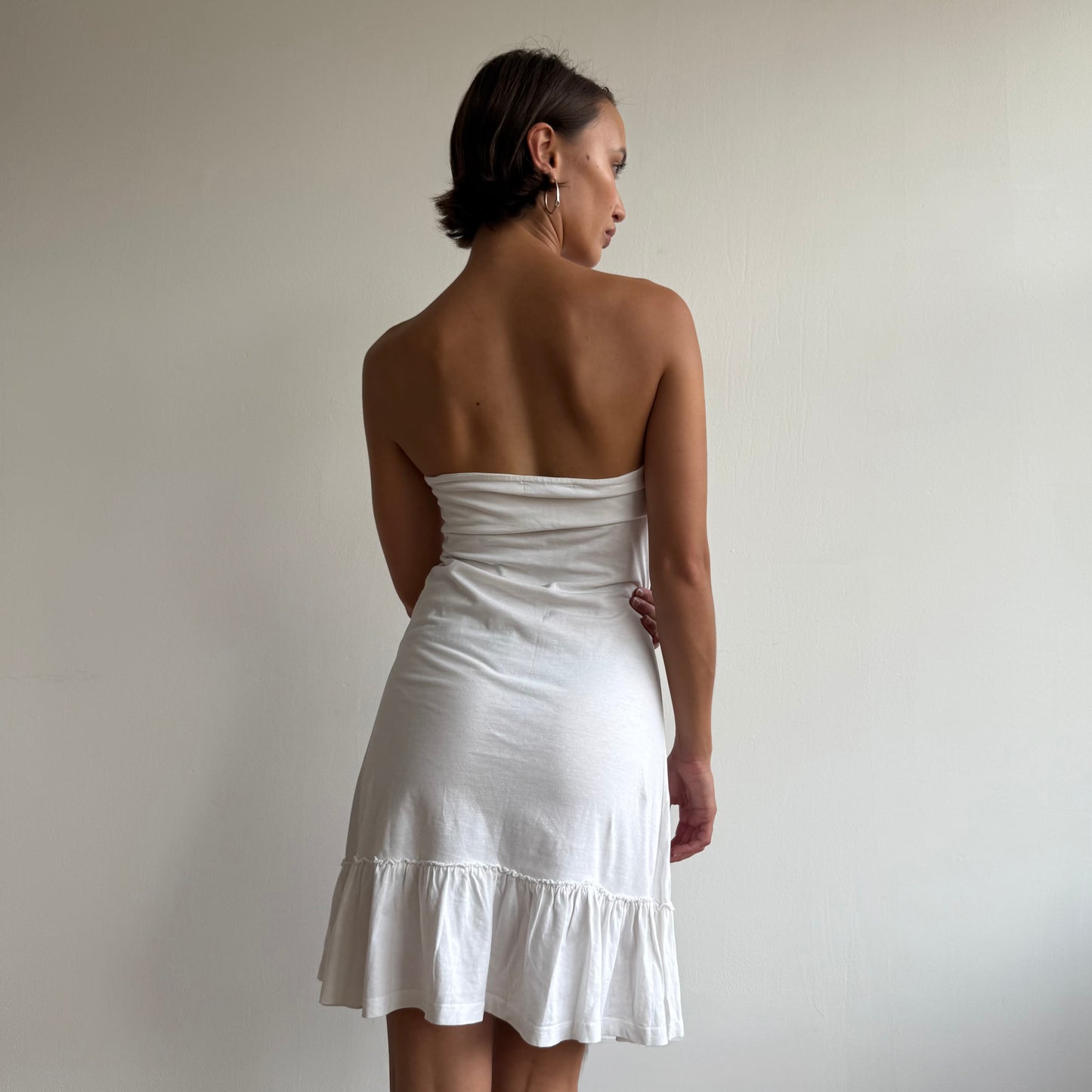 White bandeau midi dress - Size S