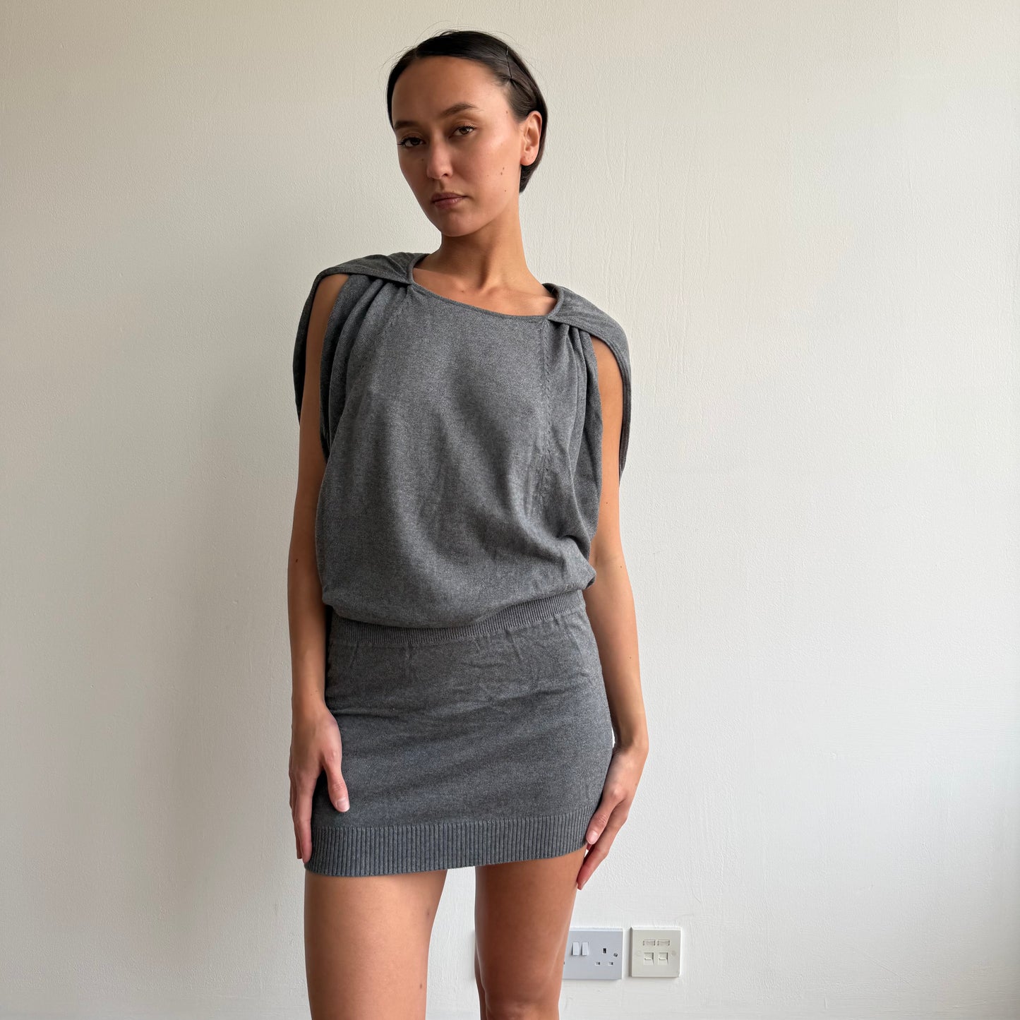 Grey knit Miss Sixty dress - Size S
