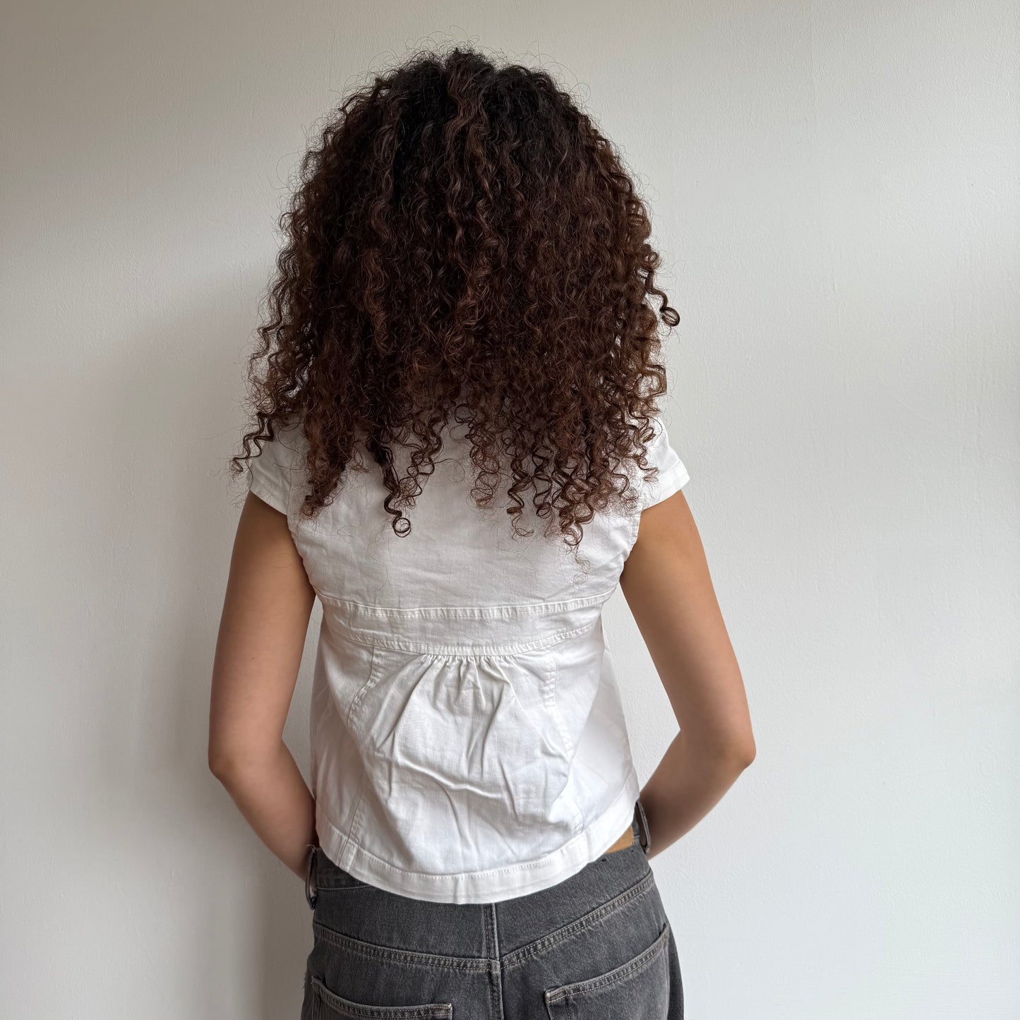 White short sleeve peacoat - Size XS