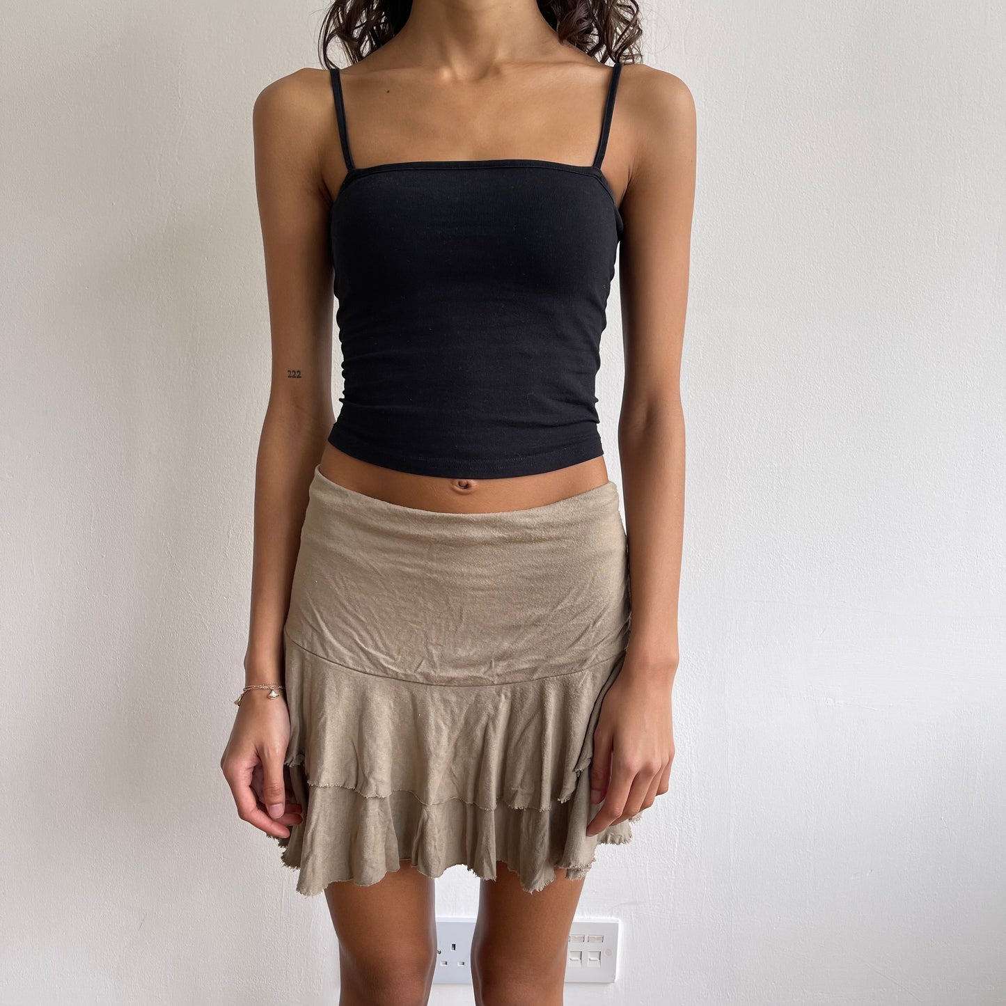 Khaki rara mini skirt - Size S