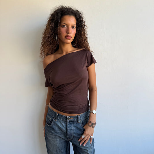 Brown slouchy t-shirt - Size S