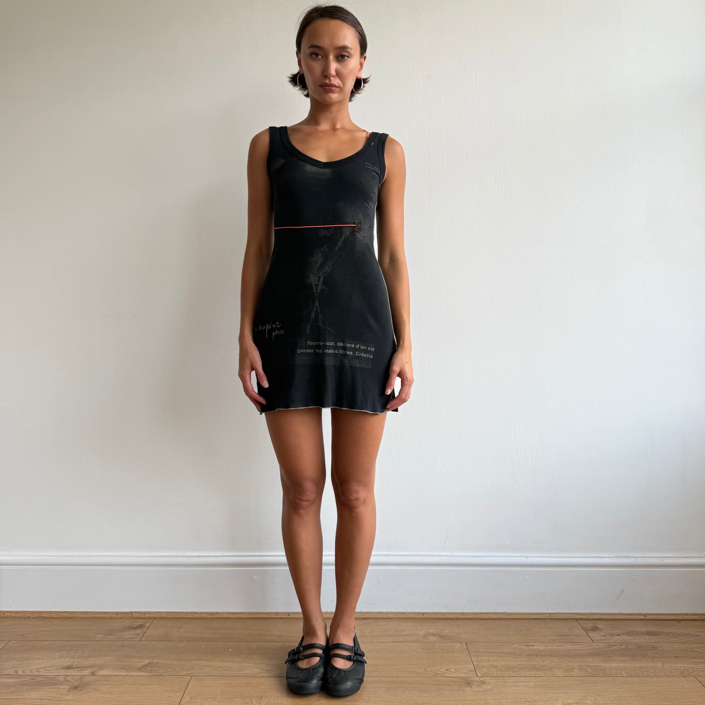 Cop Copine black graphic mini dress - Size S