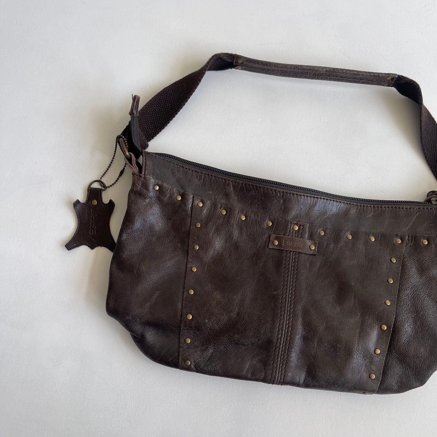 Brown leather bag - O/S