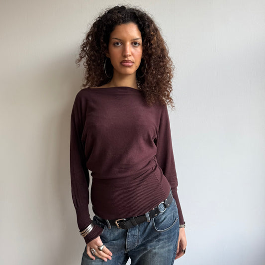 Brown slouchy knit - Size S