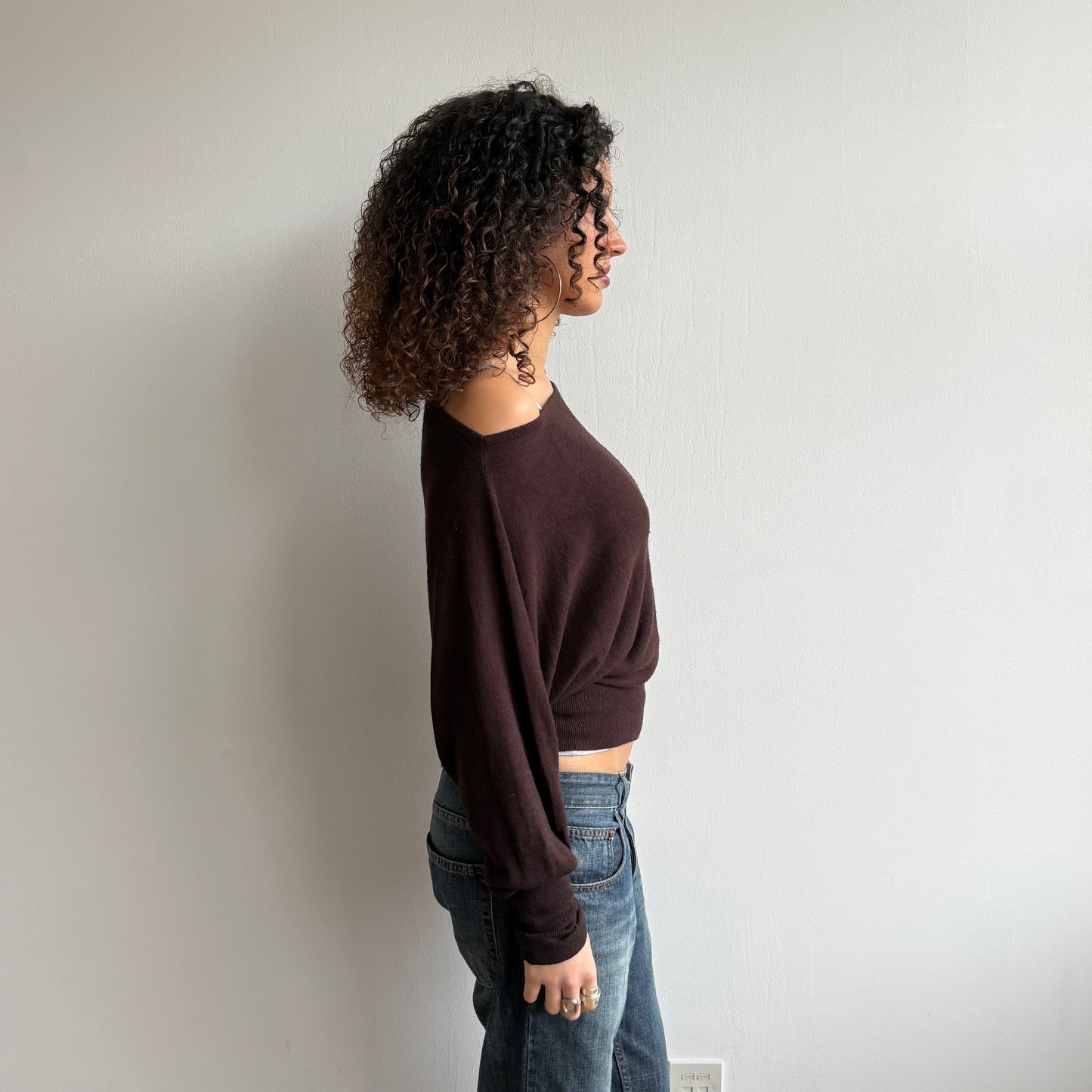 Brown slouchy knit - Size M-L
