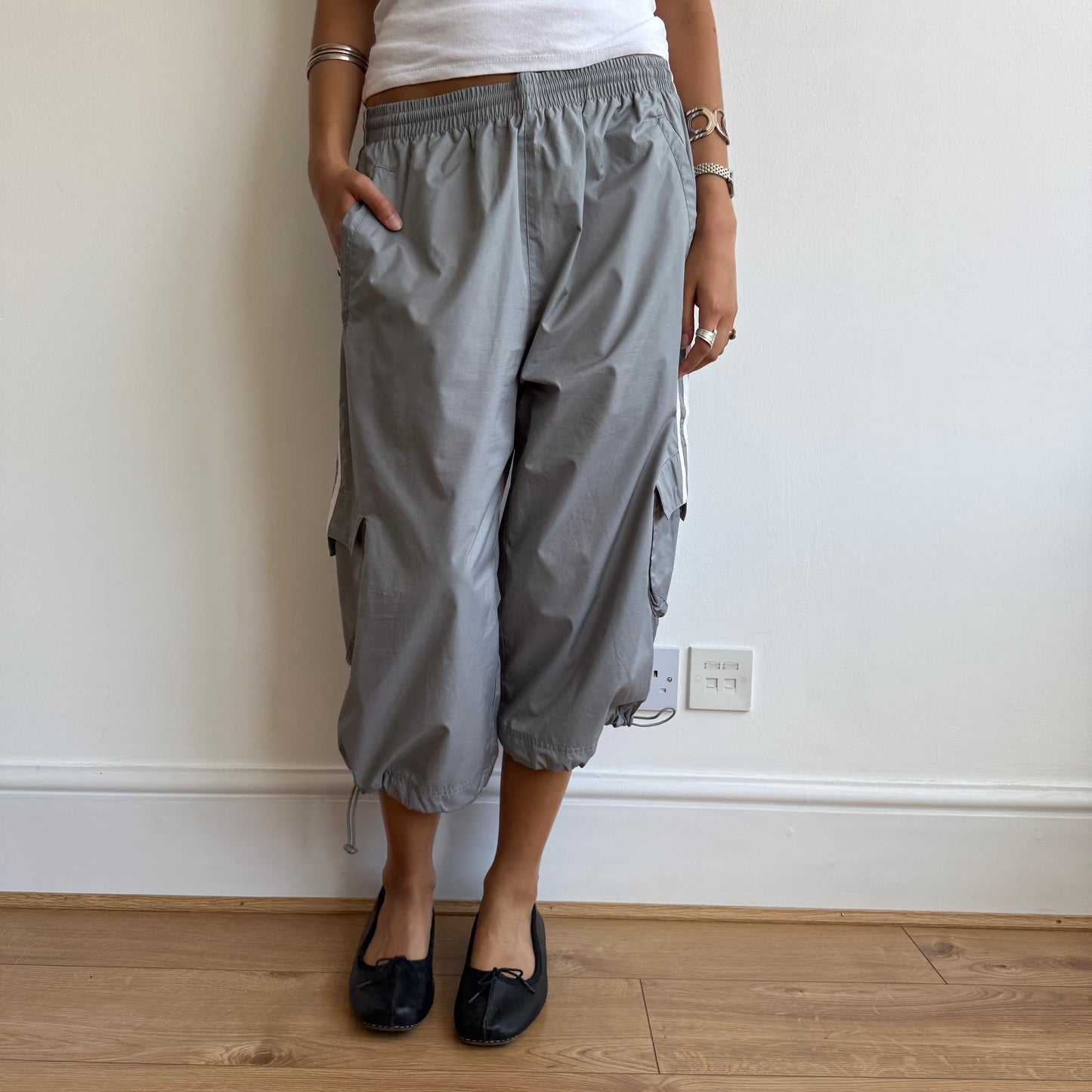 Grey Adidas capris - Size L