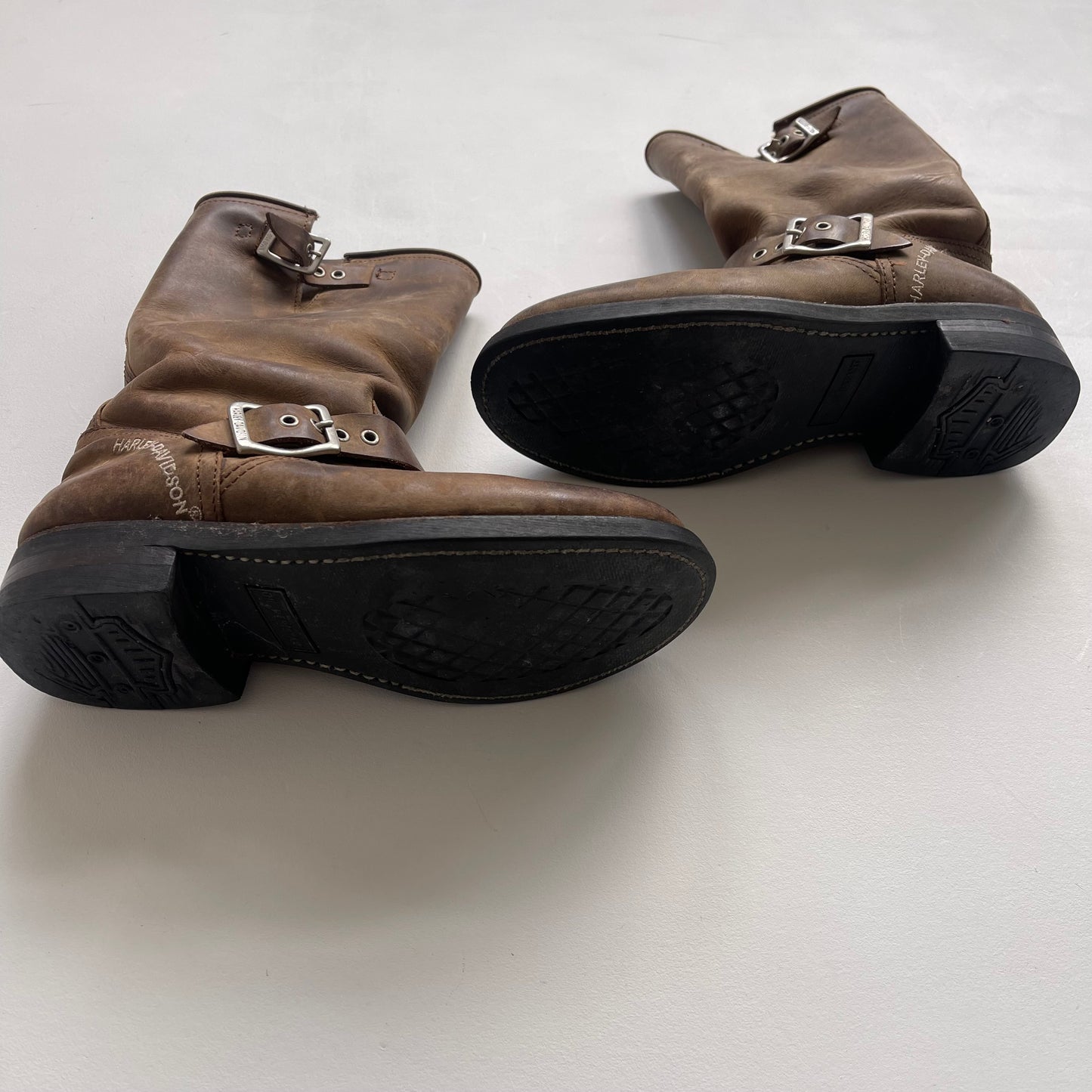 Brown Harley Davidson boots - Size UK6/EU39
