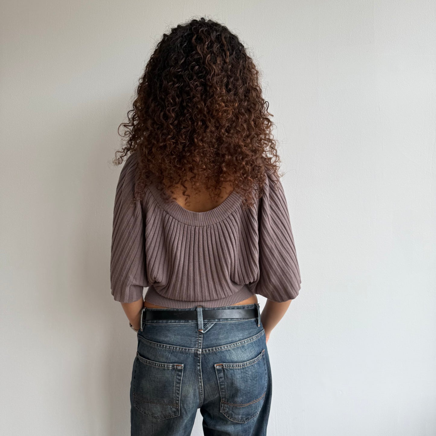 Taupe batwing knit - Size S