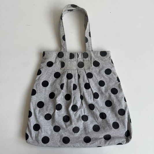 Grey polka dot tote bag