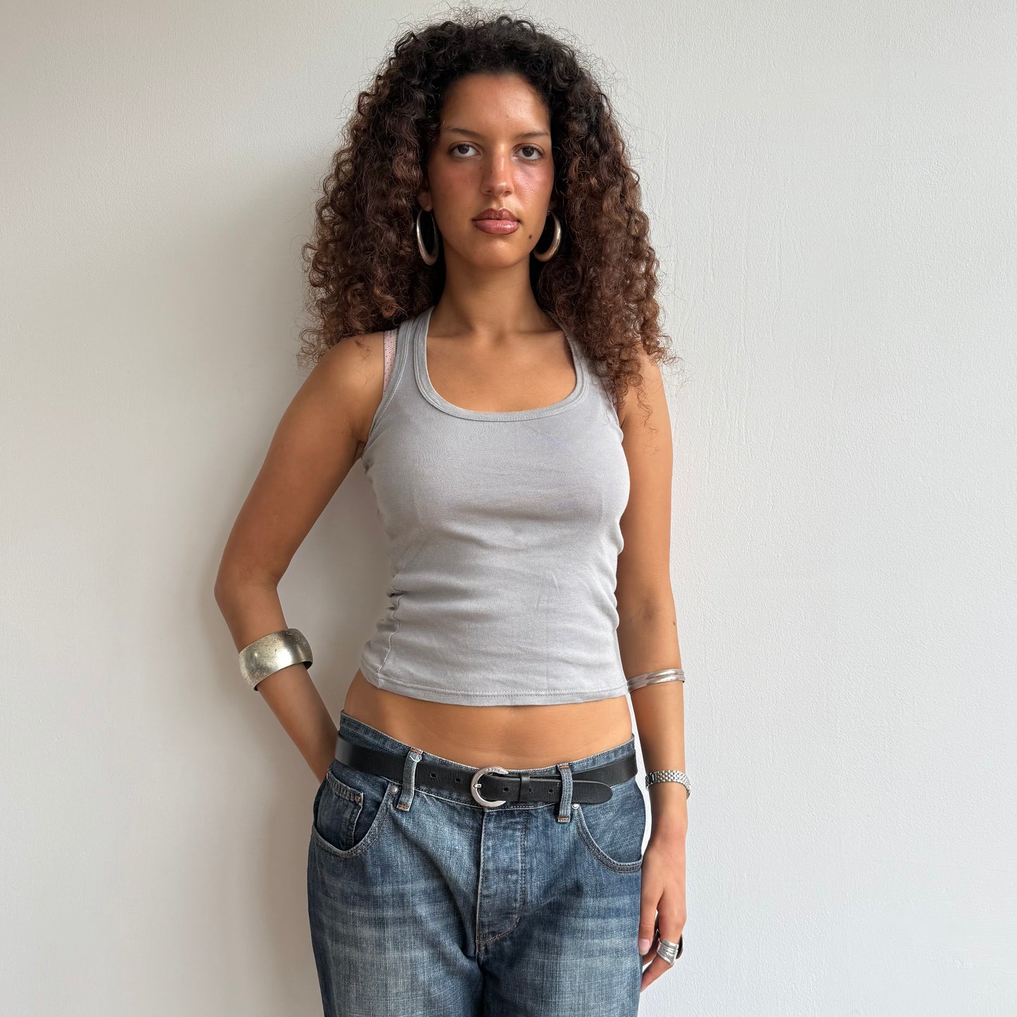 Smokey grey cami top - Size S