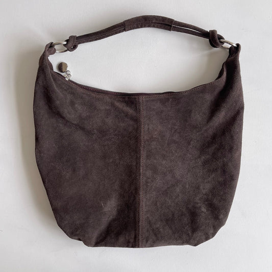 Brown suede boho bag