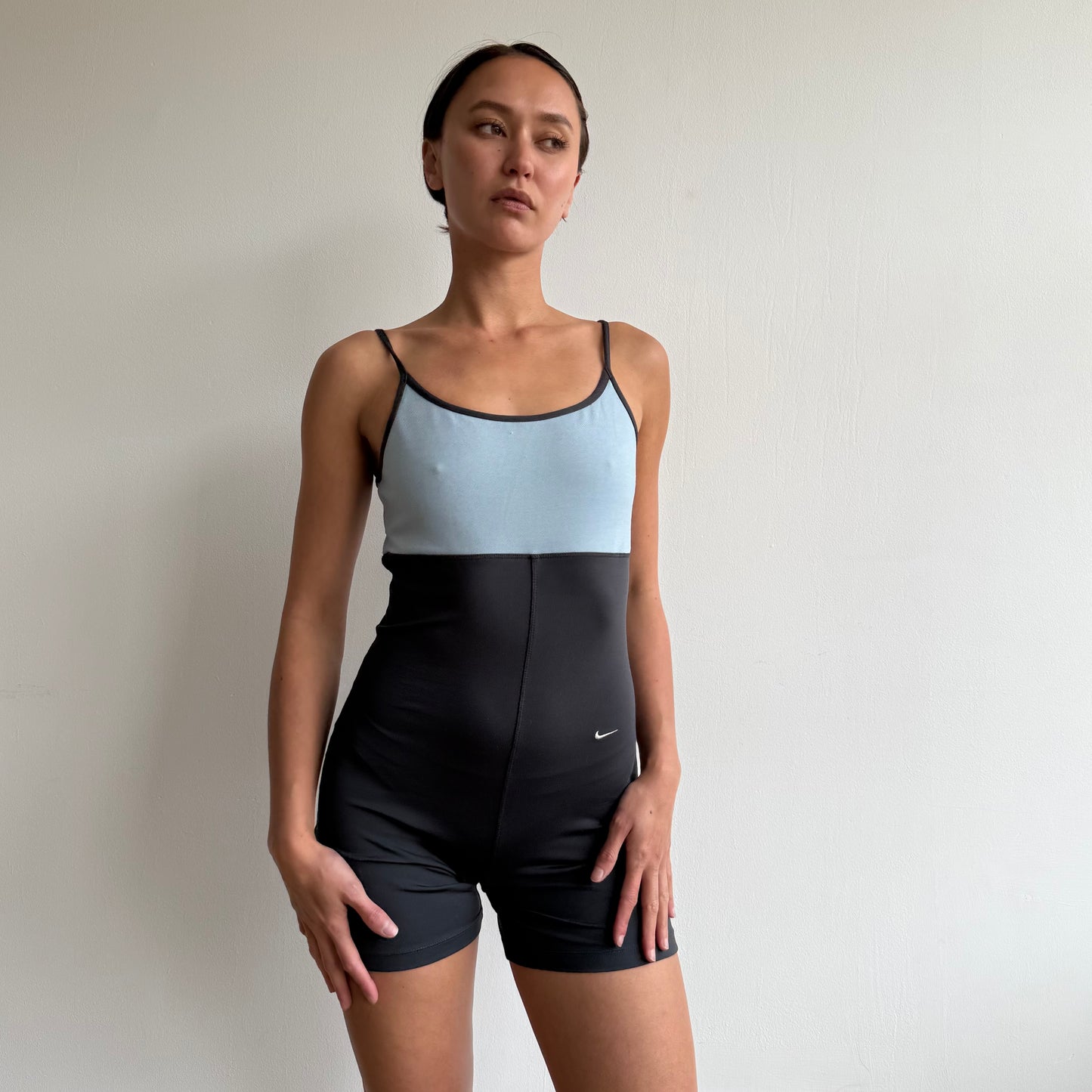 Blue + grey Nike leotard - Size S/M