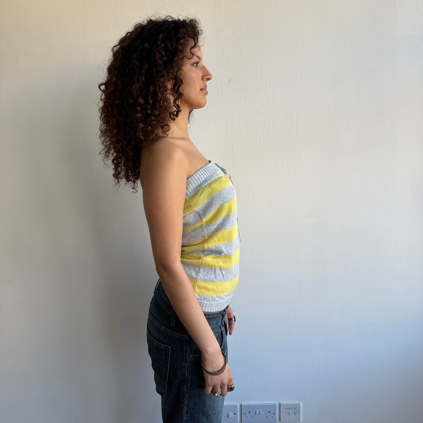 Grey + yellow bandeau - Size M