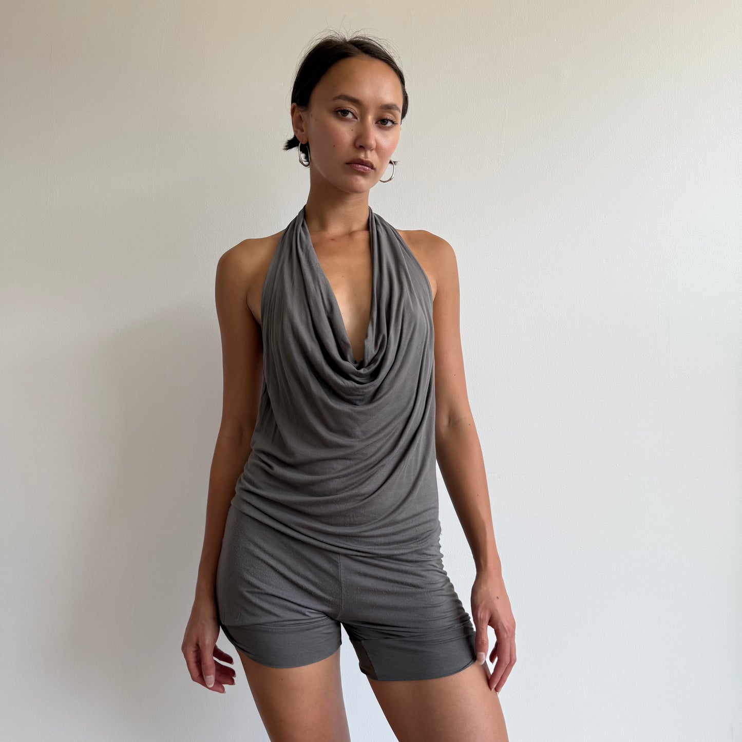Taupe halterneck romper - Size XS-S
