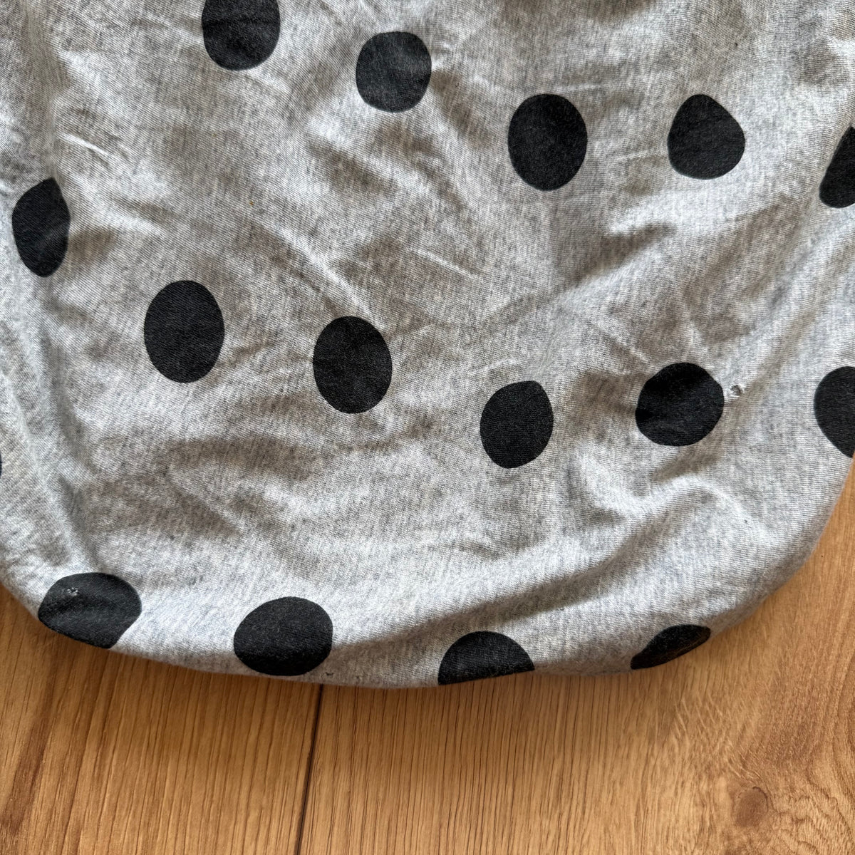 Grey polka dot tote bag - One Size