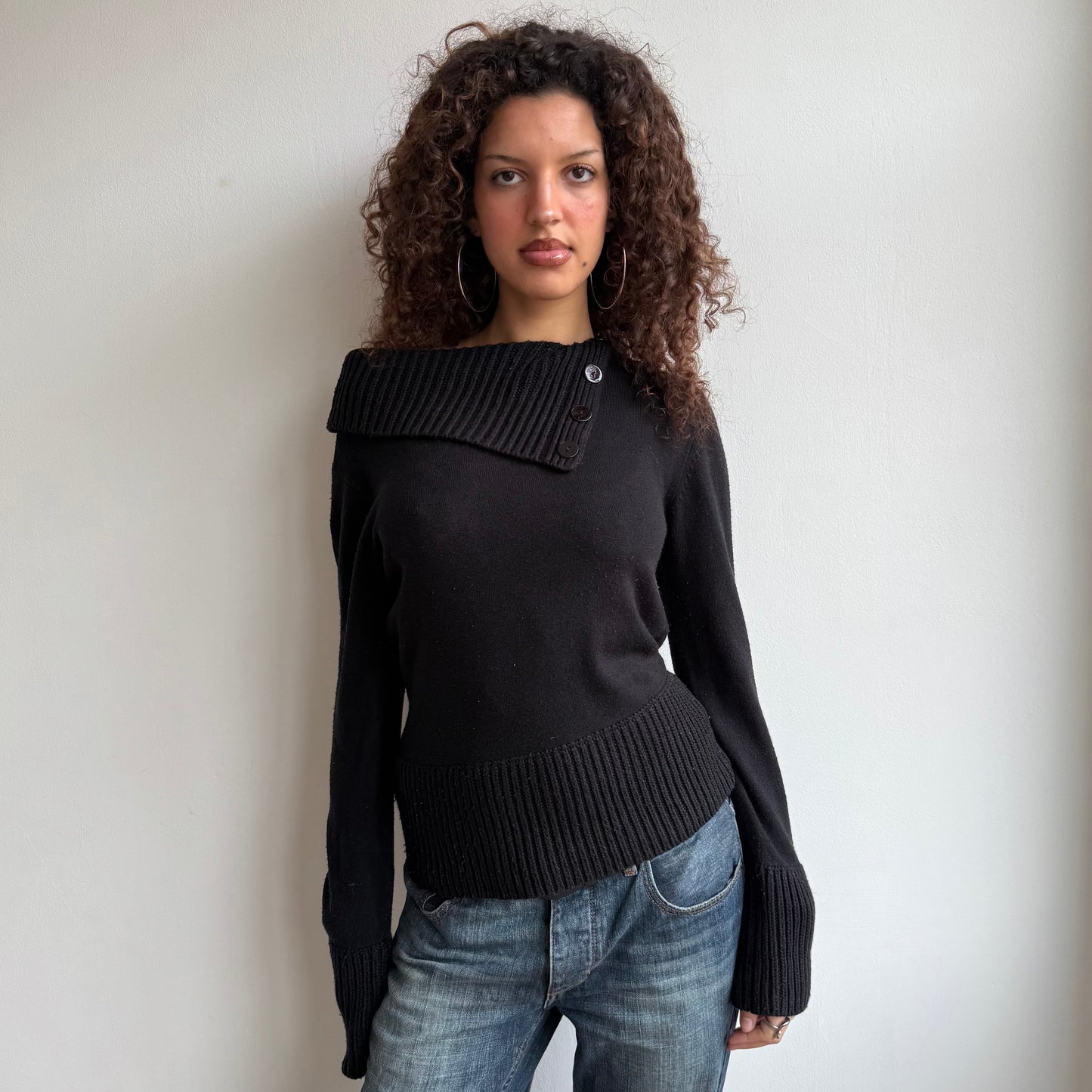 Black Bardot knit - Size S/M