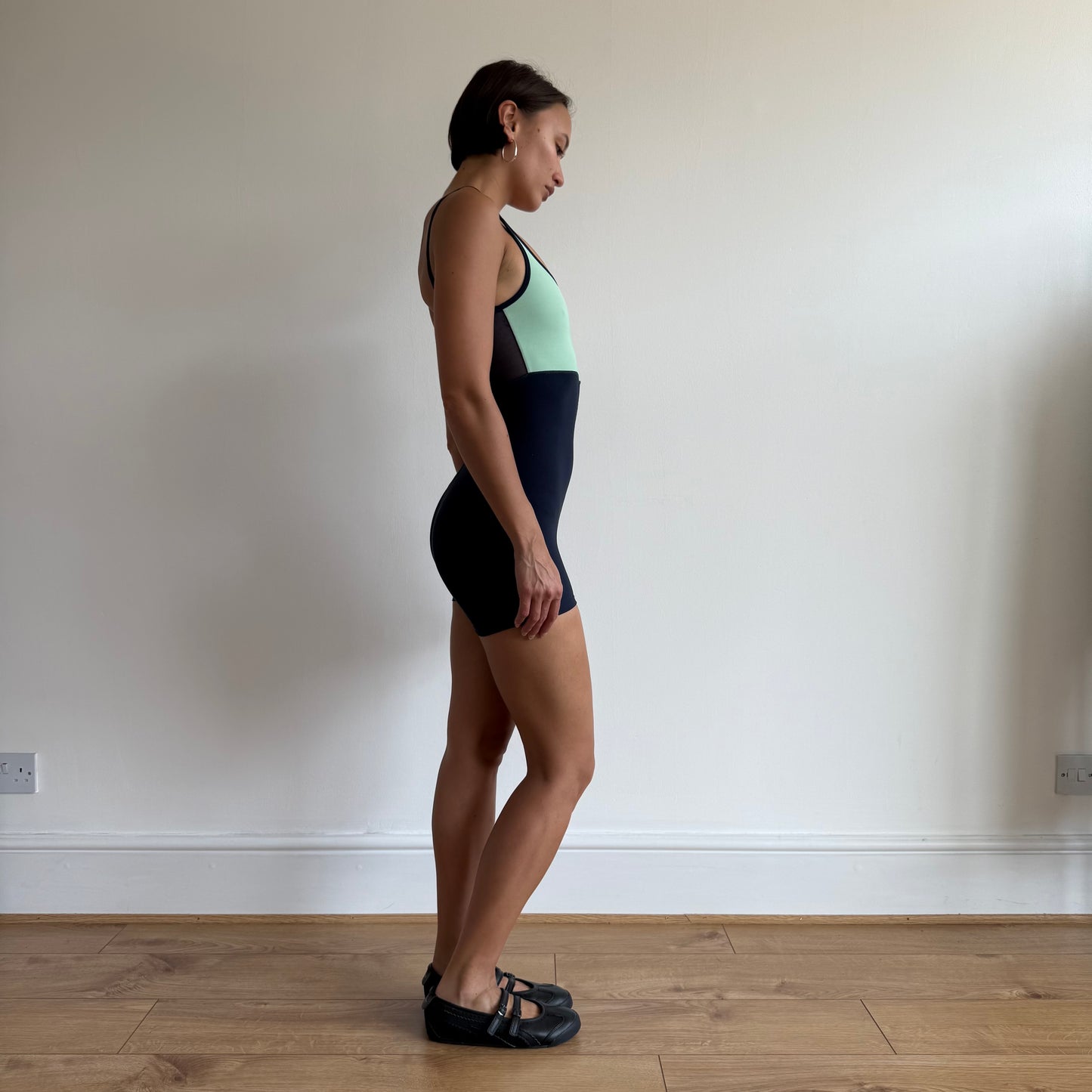 Mint + Navy Nike leotard - Size XXS-XS