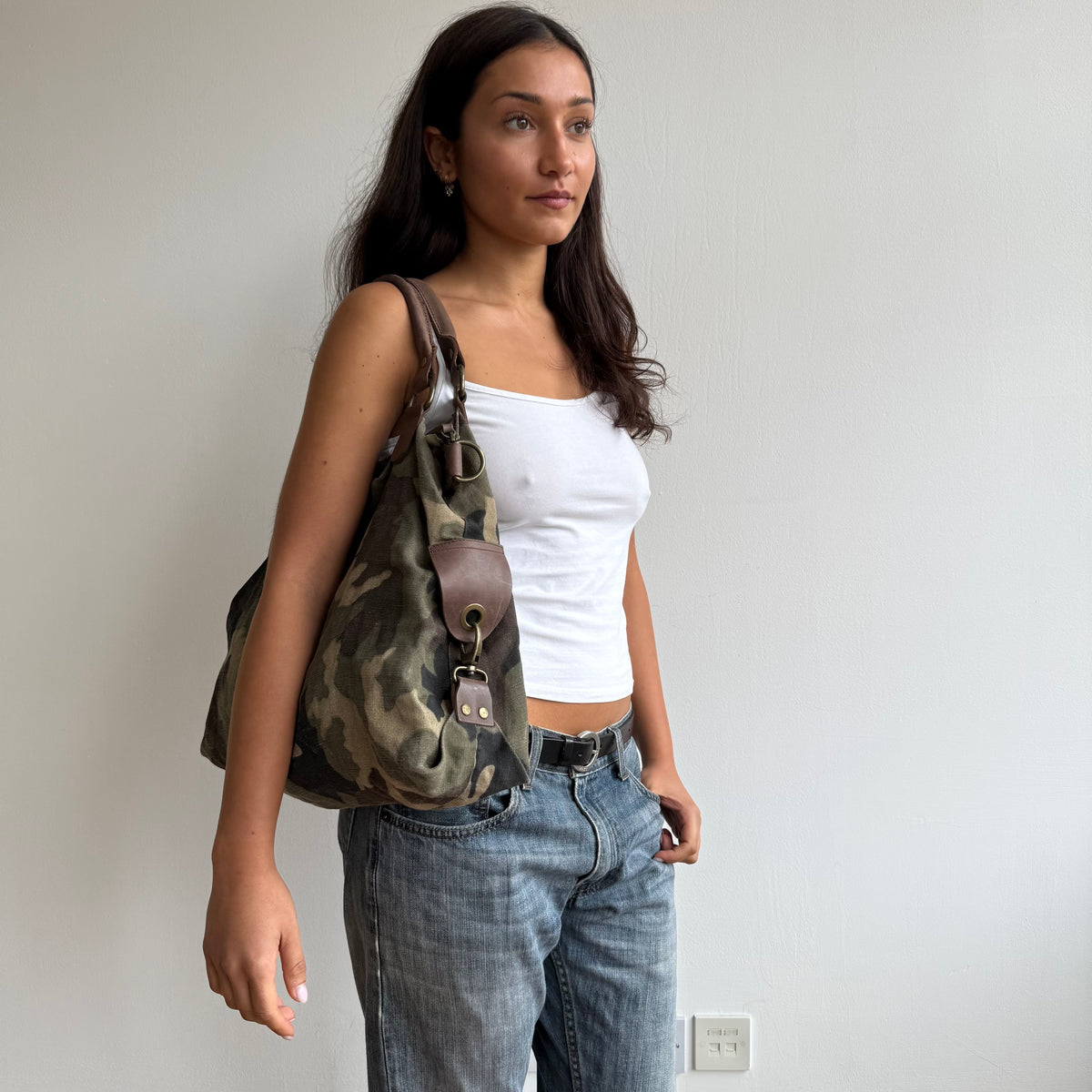 Camouflage slouchy bag - One Size